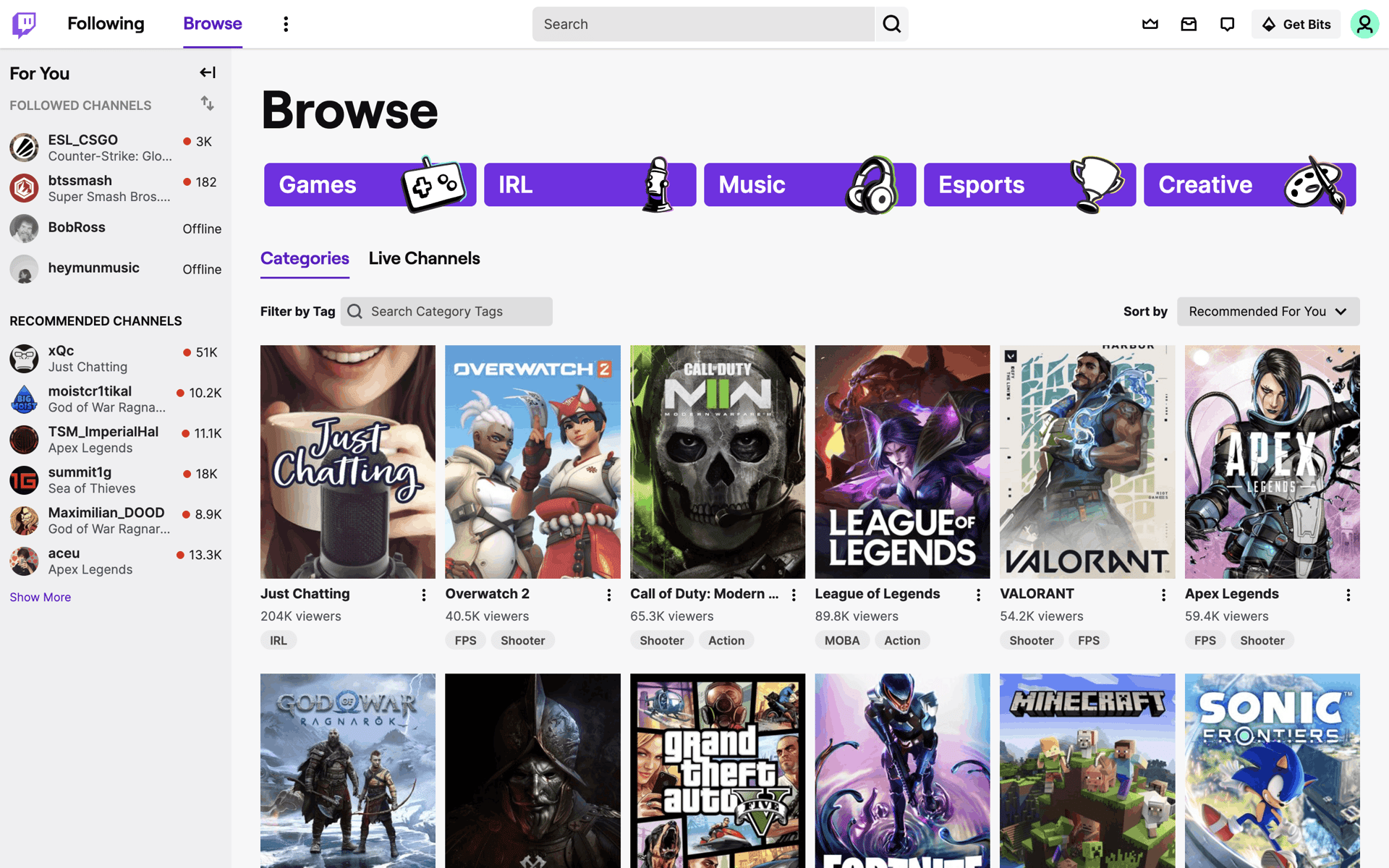 Twitch Web Photo & Video interface screenshot 13