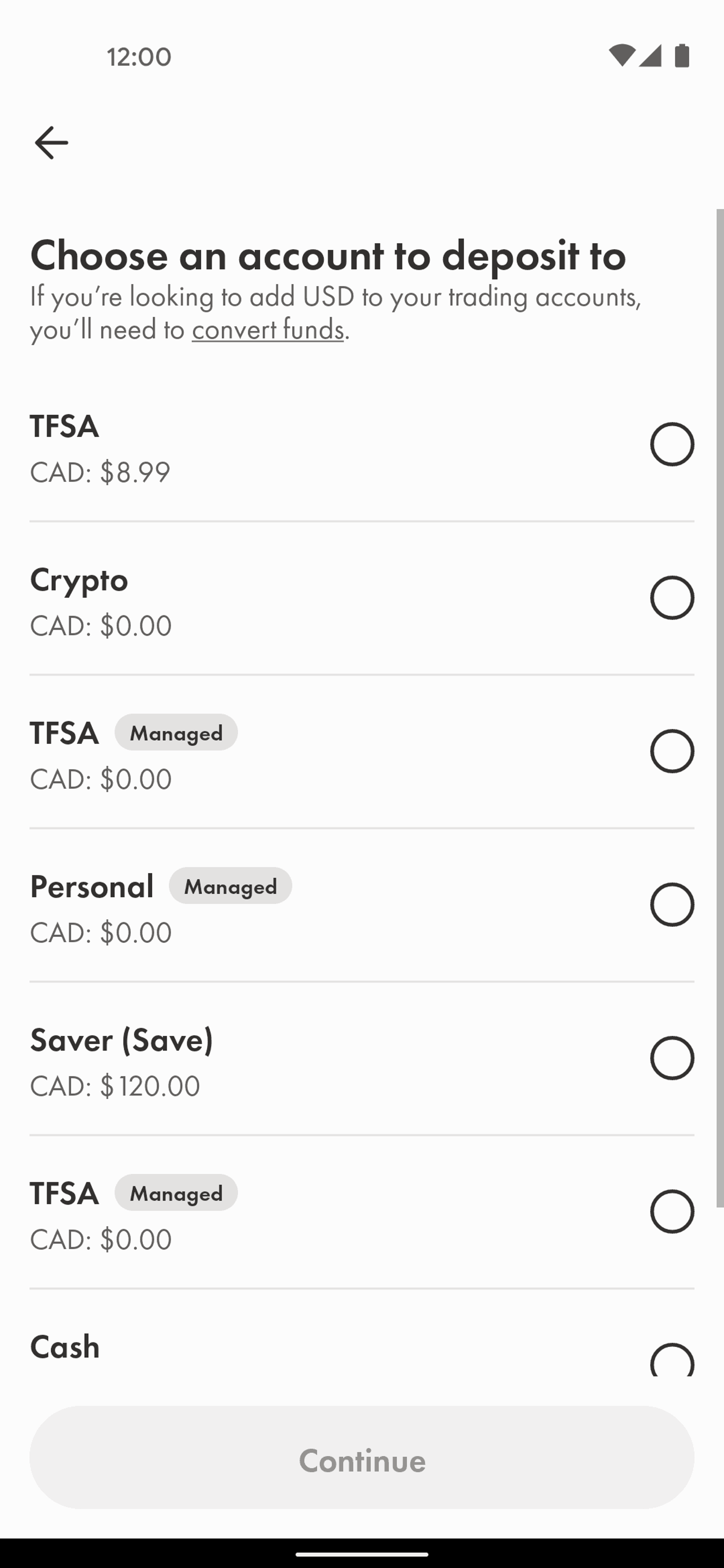 Wealthsimple Android Finance interface screenshot 22