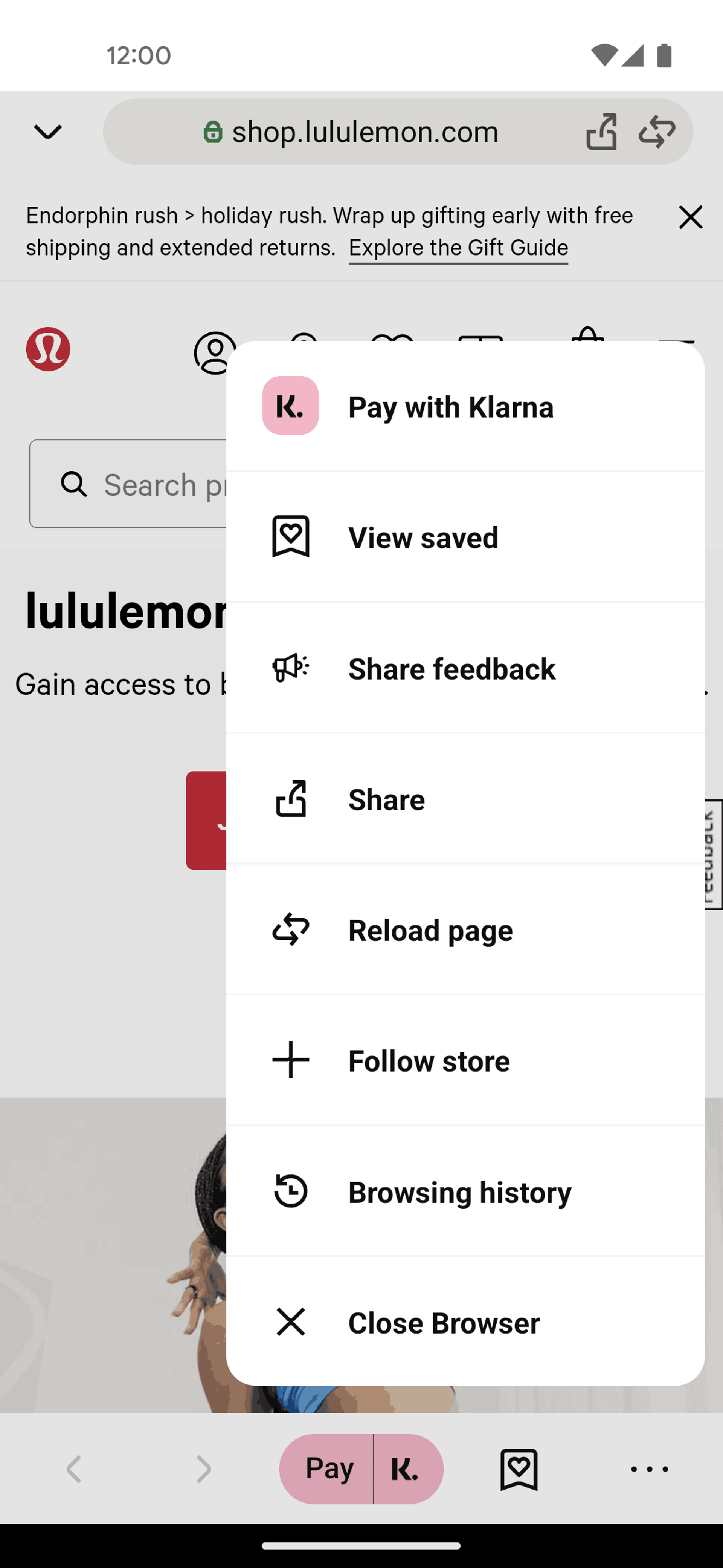 Klarna Android Shopping interface screenshot 9