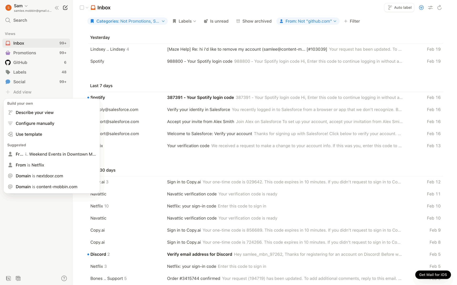 Notion Mail Web Productivity interface screenshot 5