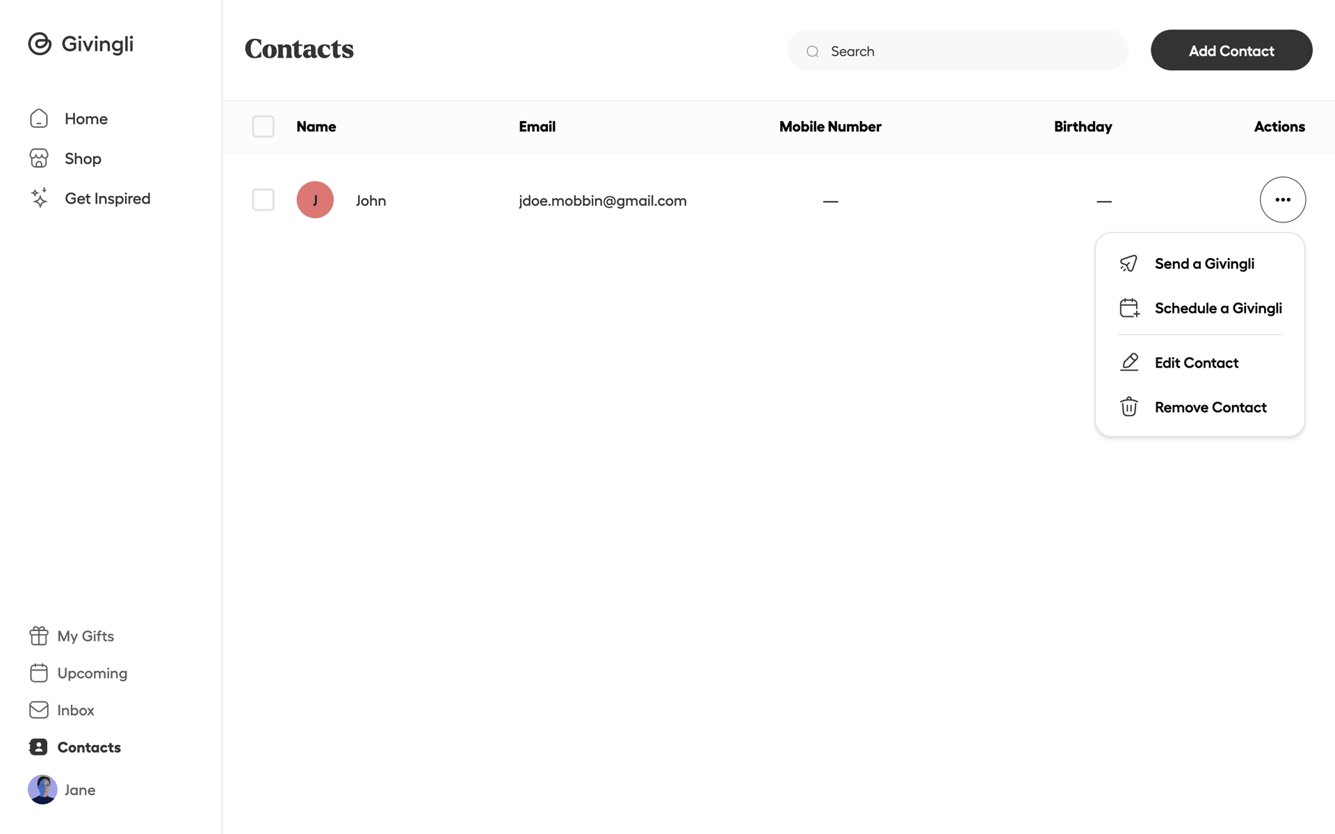 Givingli Web Lifestyle interface screenshot 23