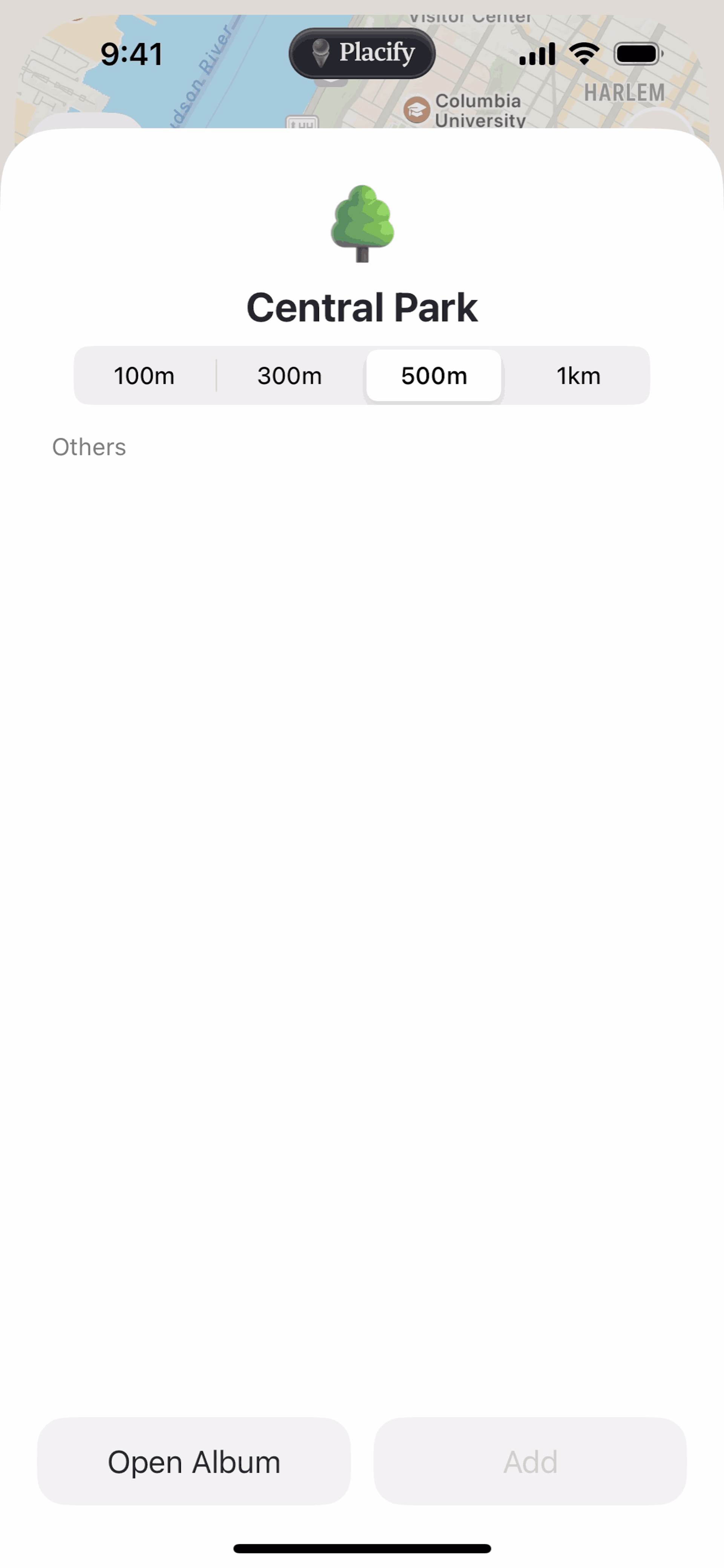 Placify iOS Lifestyle interface screenshot 4