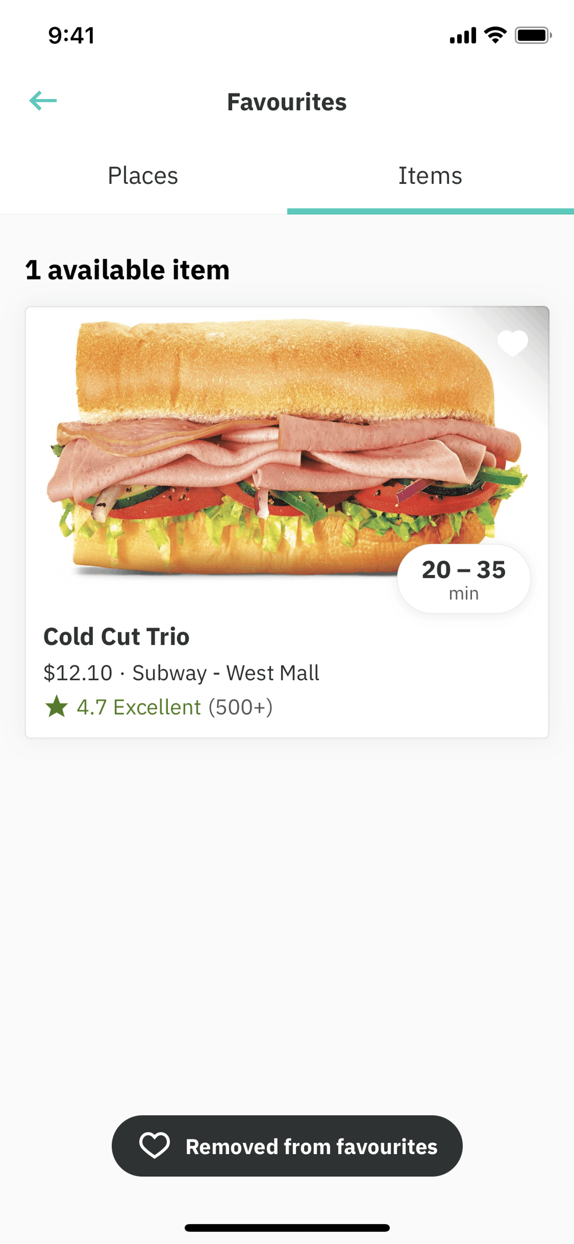 Deliveroo iOS Food & Drink interface screenshot 19