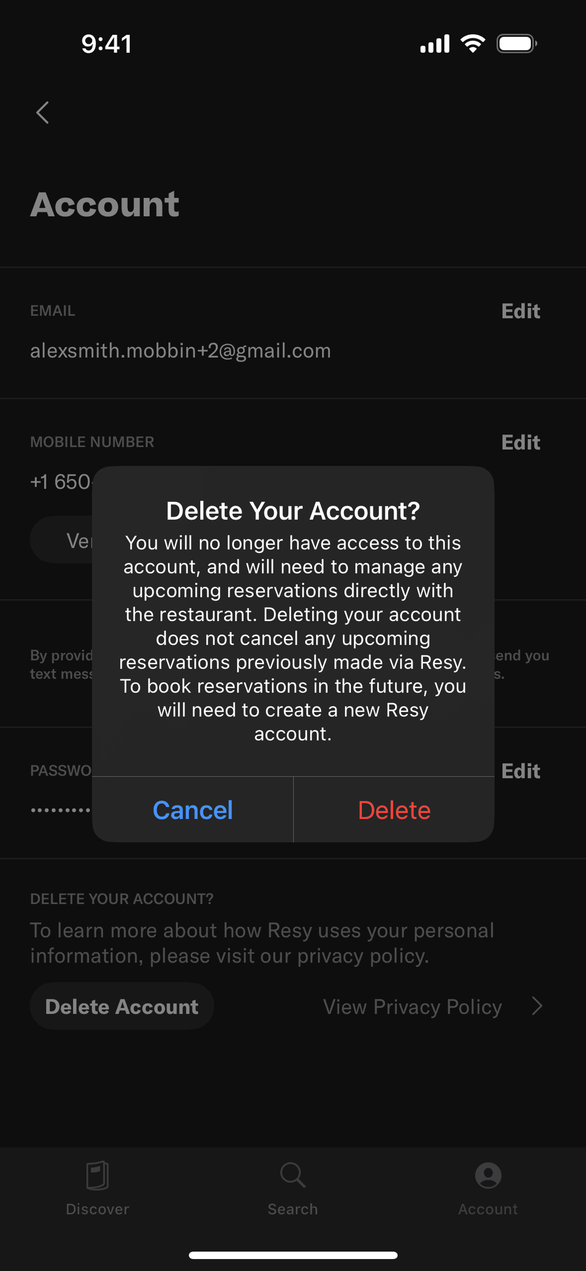 Resy iOS Food & Drink interface screenshot 21