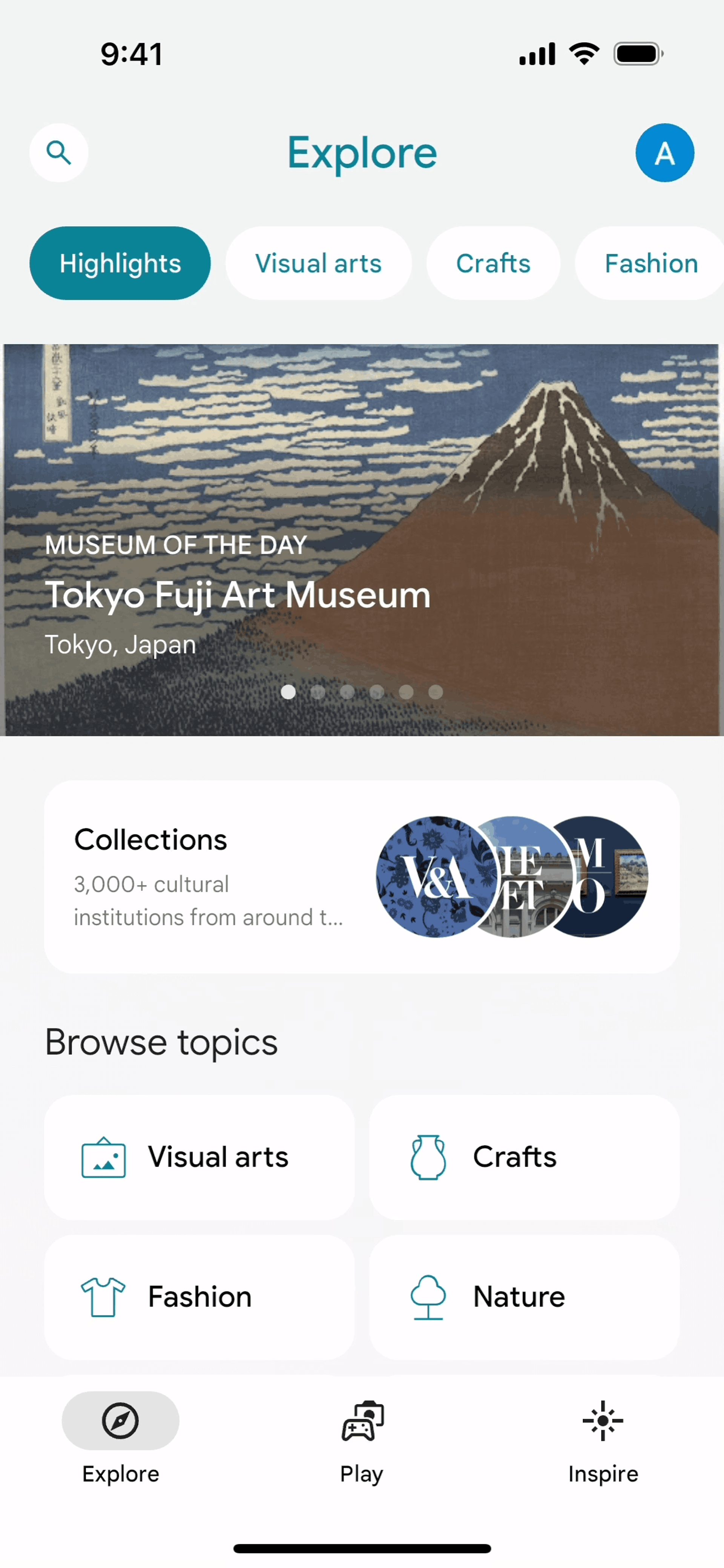 Google Arts & Culture iOS Education interface screenshot 10