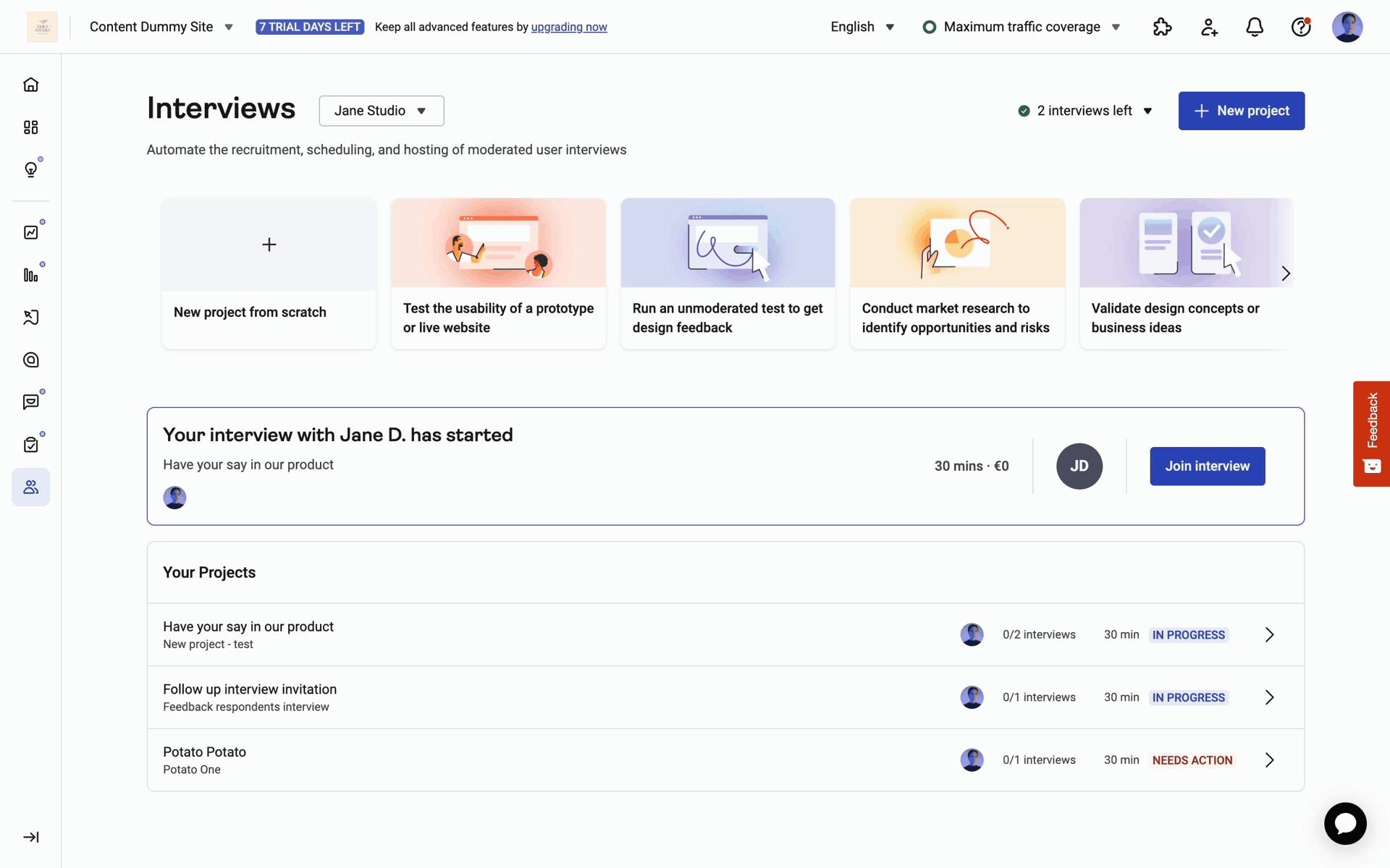 Hotjar Web Business interface screenshot 6