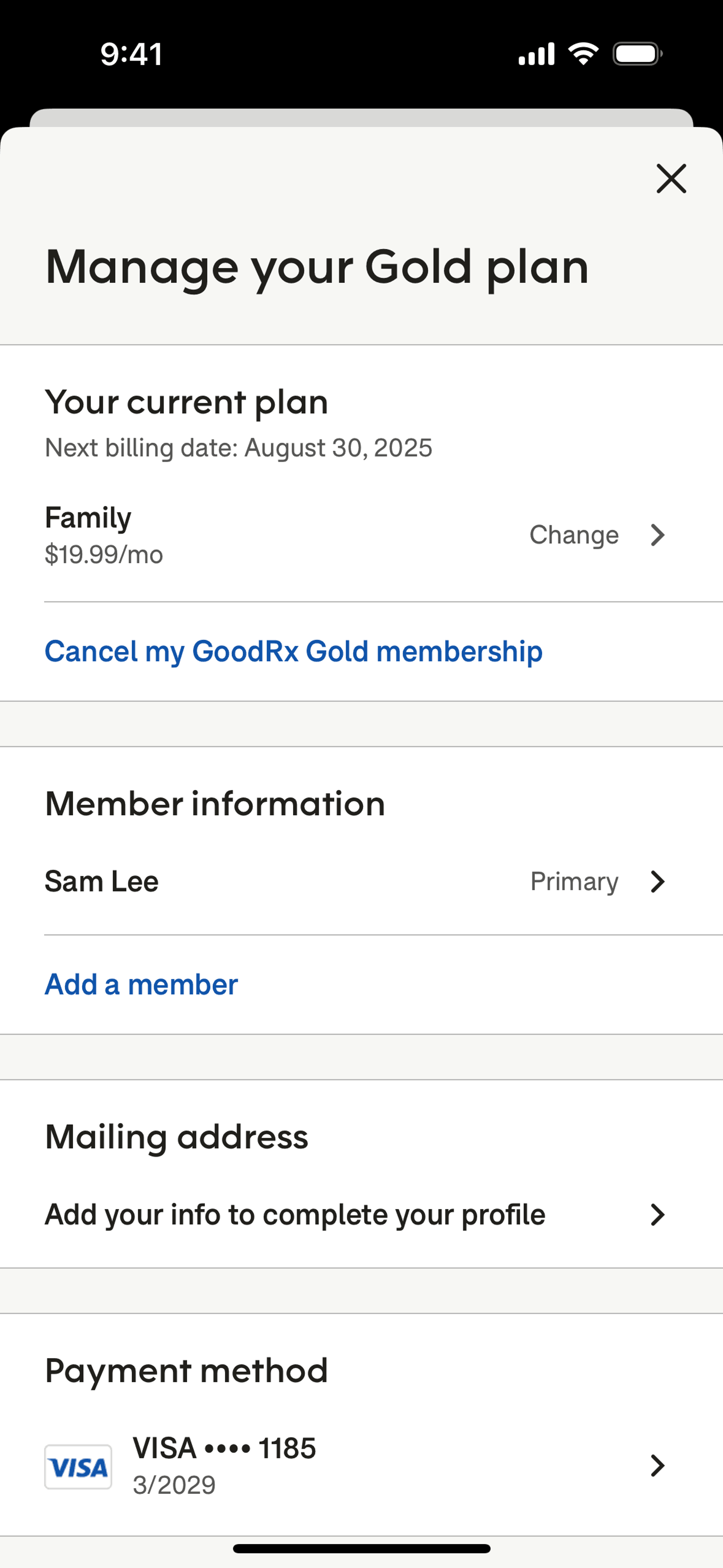 GoodRx iOS Medical interface screenshot 23