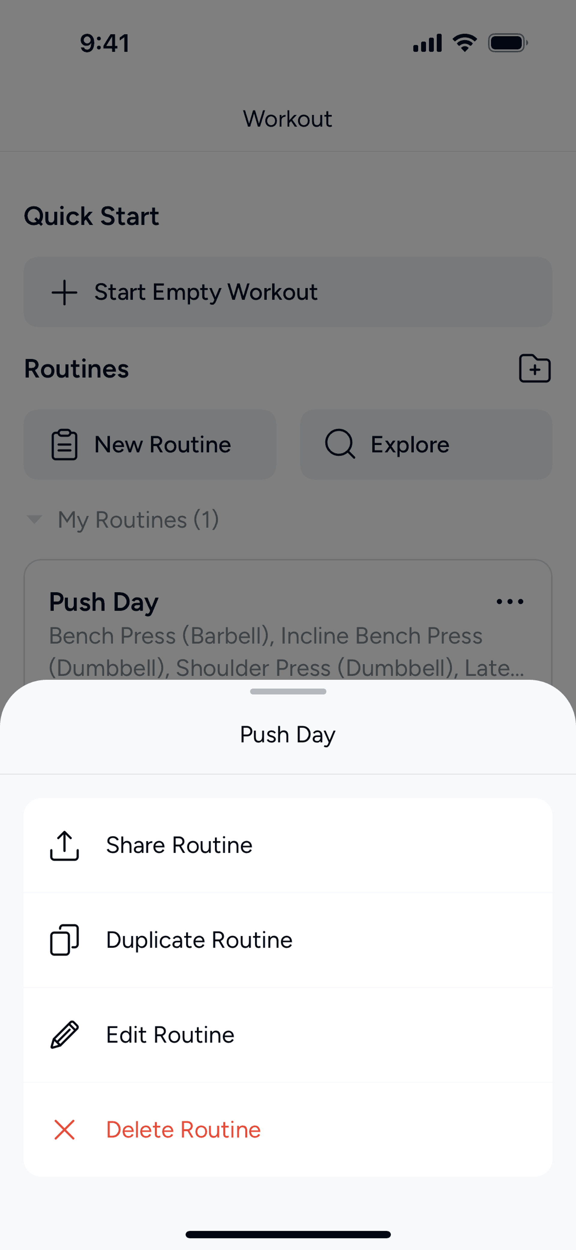 Hevy iOS Health & Fitness interface screenshot 20