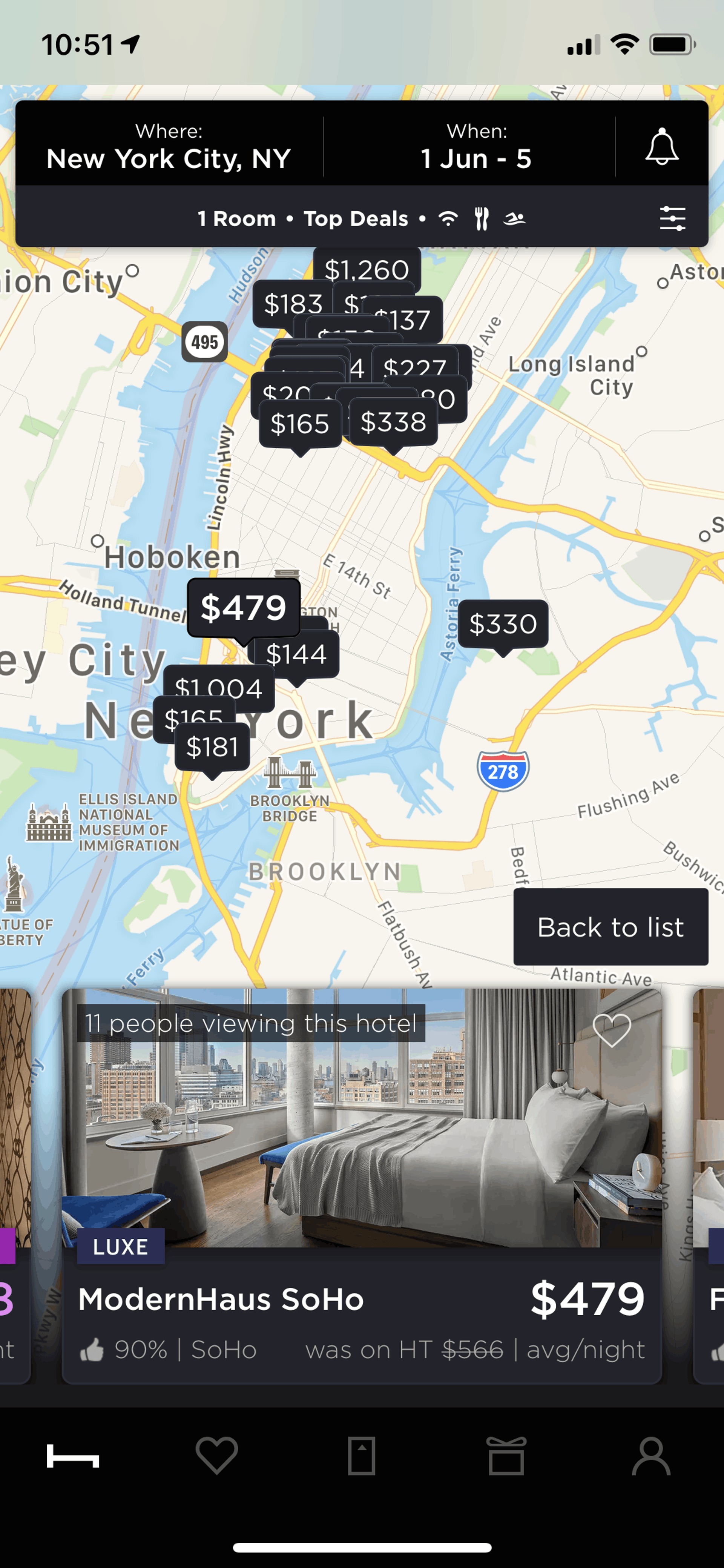 HotelTonight iOS Travel & Transportation interface screenshot 10