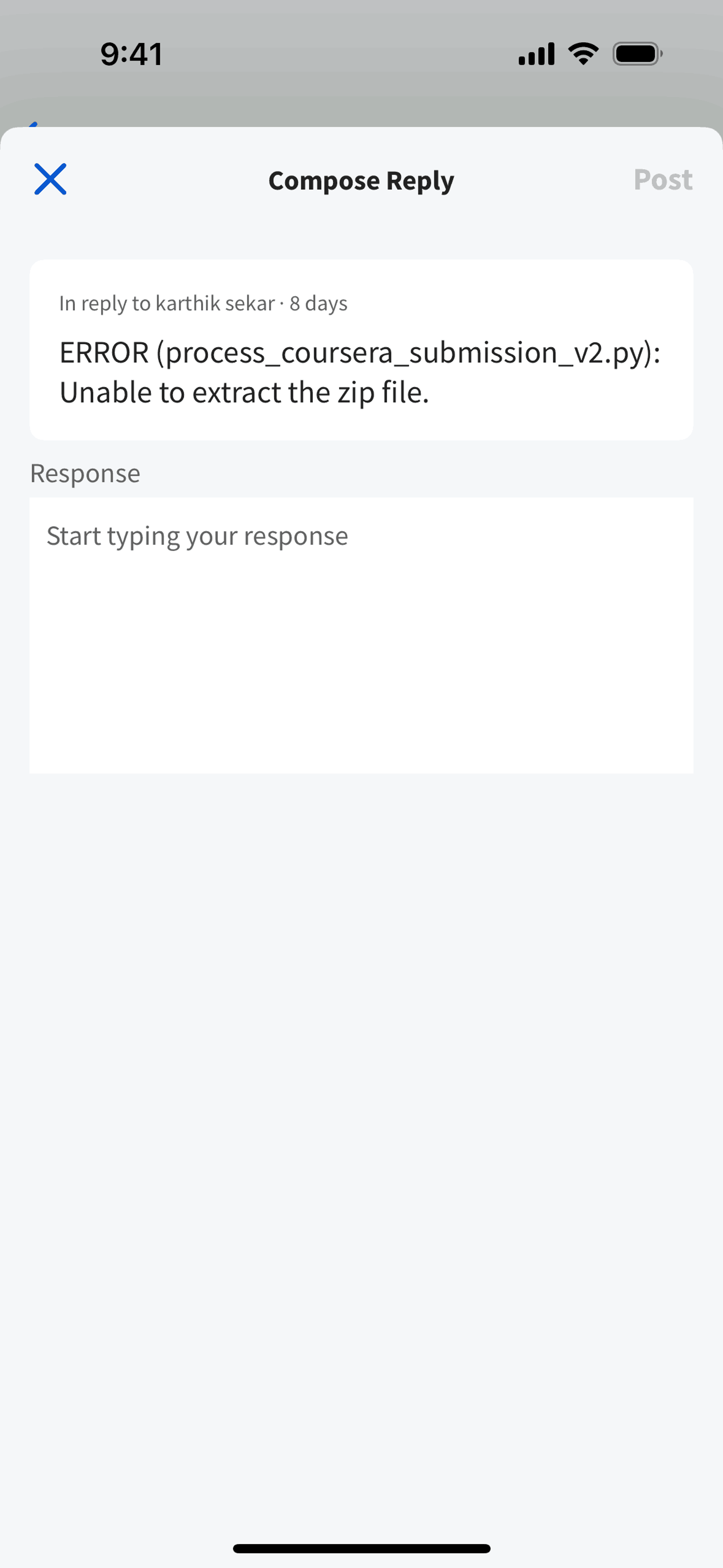 Coursera iOS Education interface screenshot 13