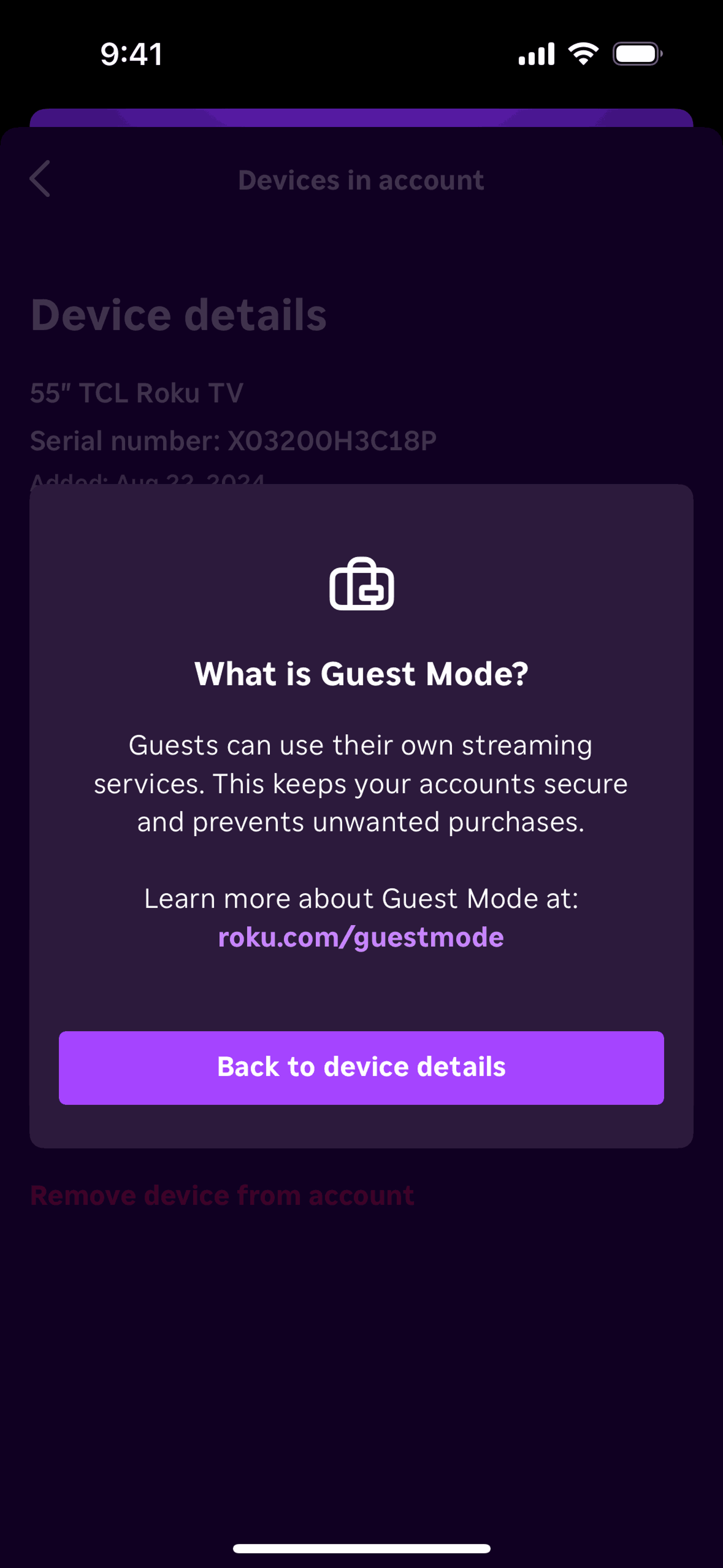 Roku iOS Entertainment interface screenshot 4