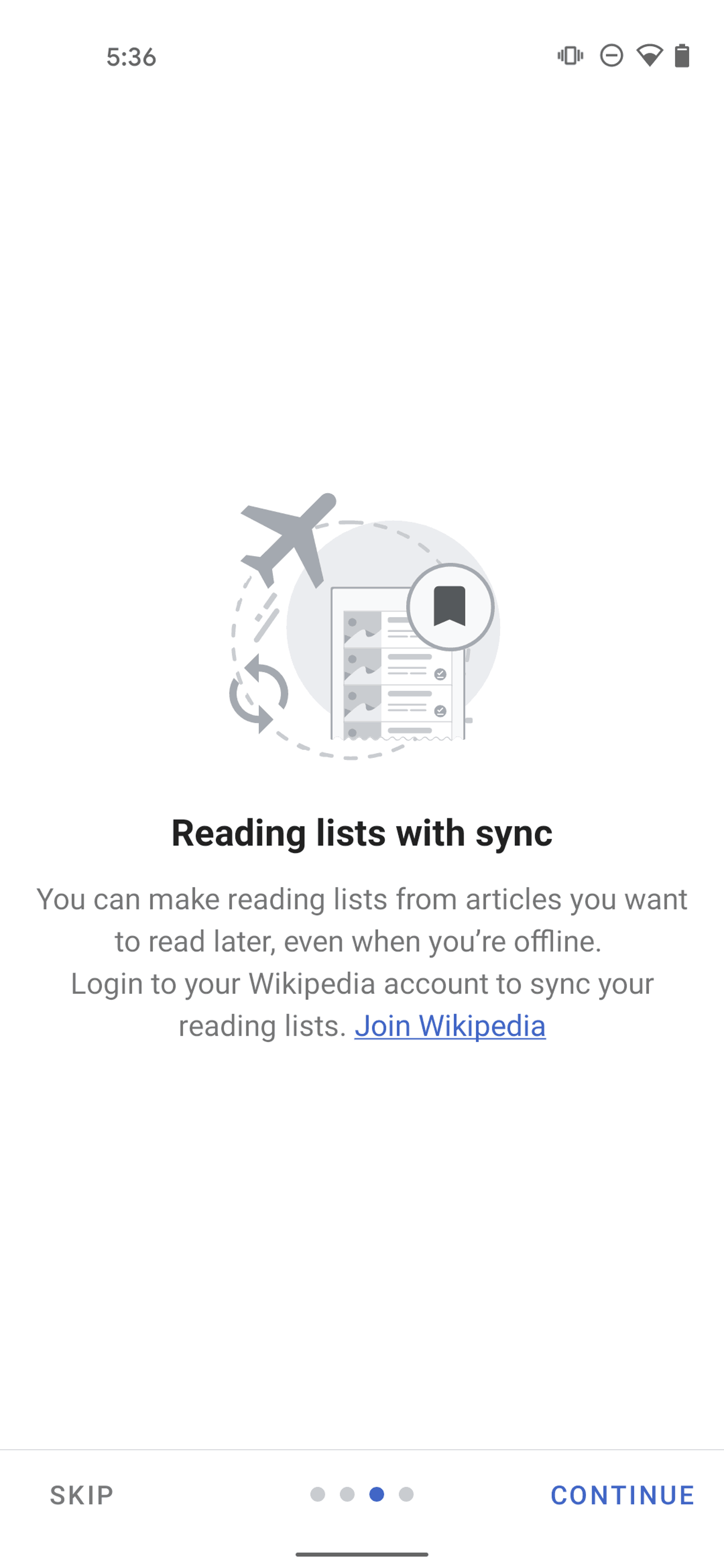 Wikipedia Android Reference interface screenshot 8