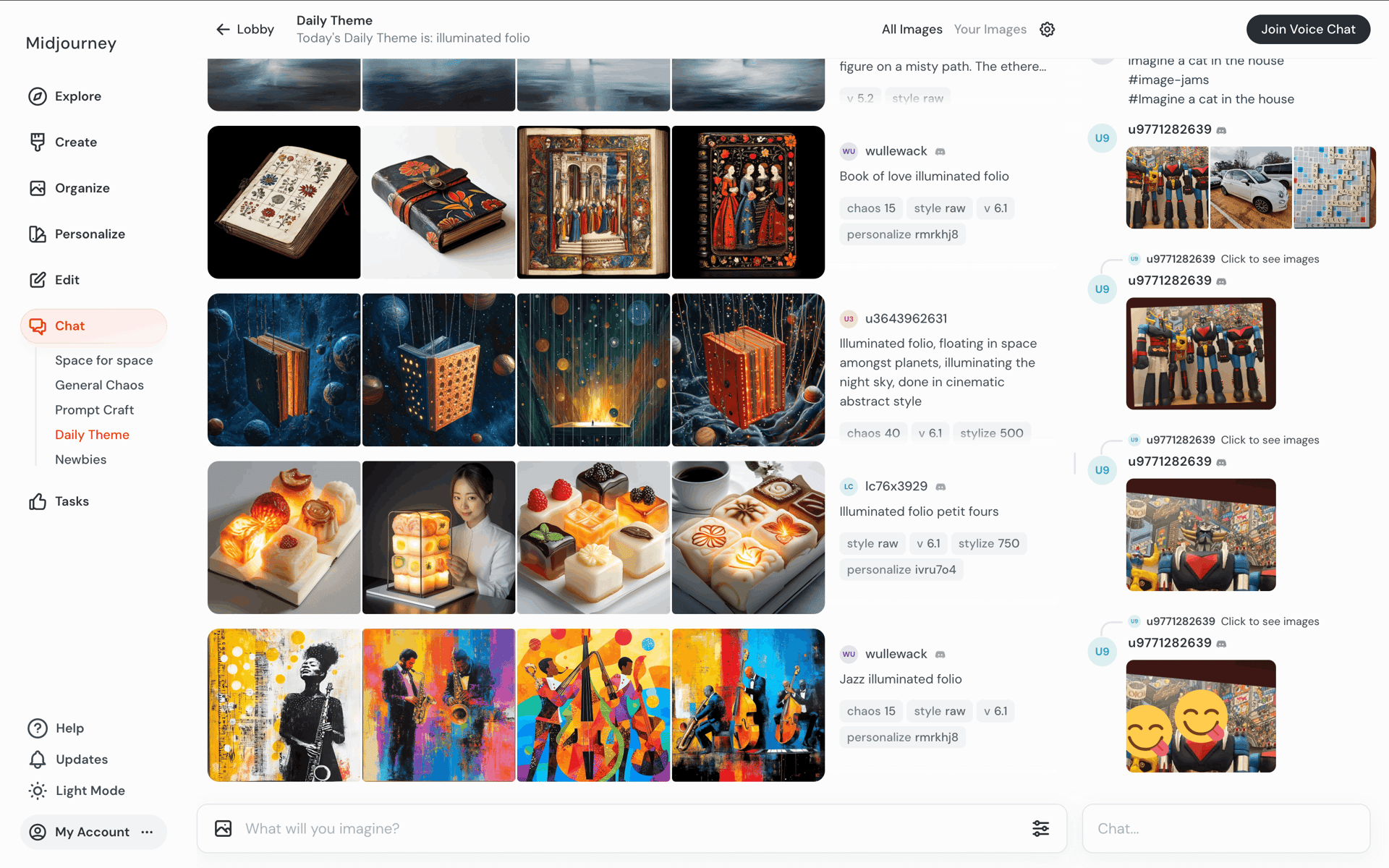 Midjourney Web AI interface screenshot 6