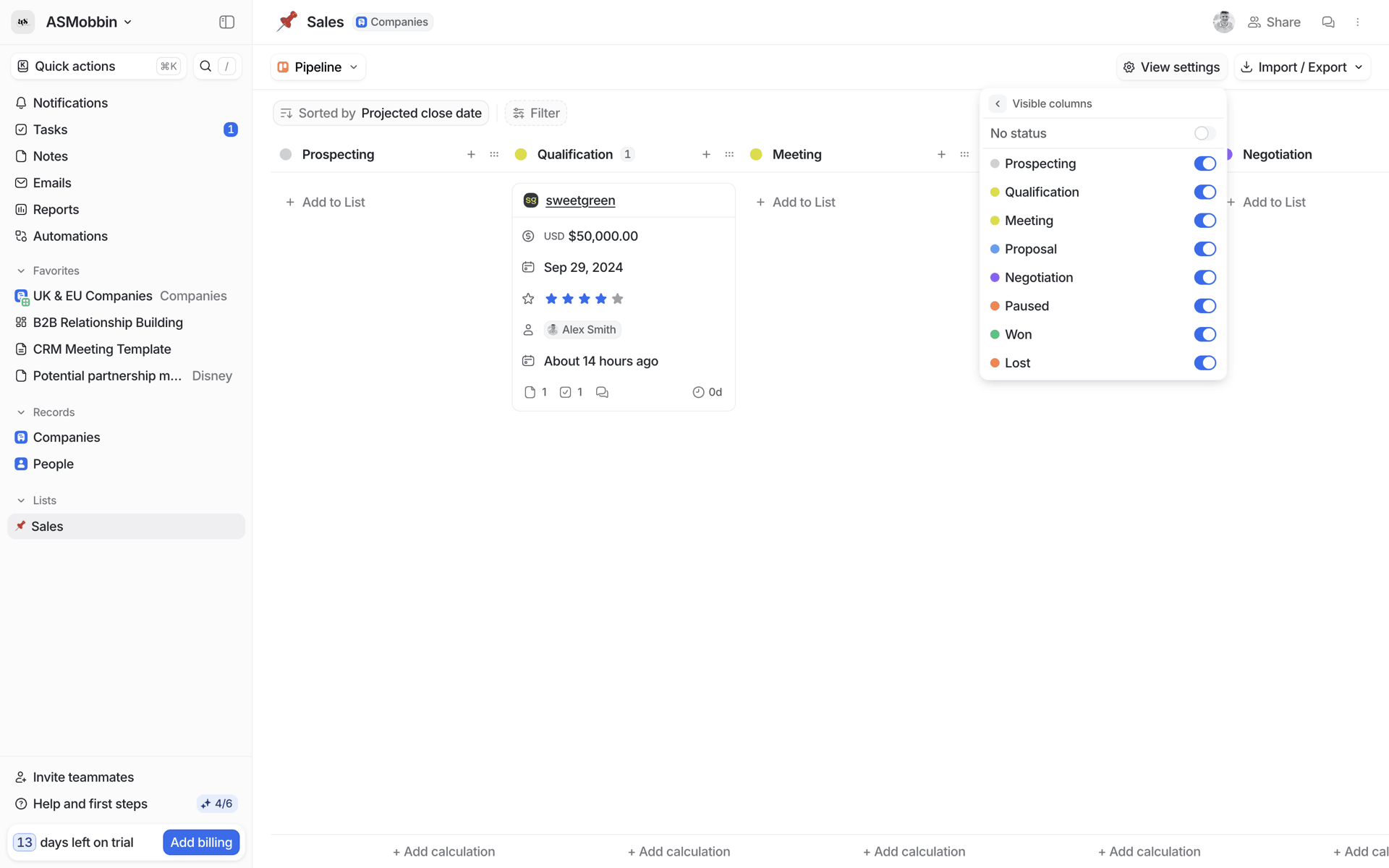 Attio Web Productivity interface screenshot 23