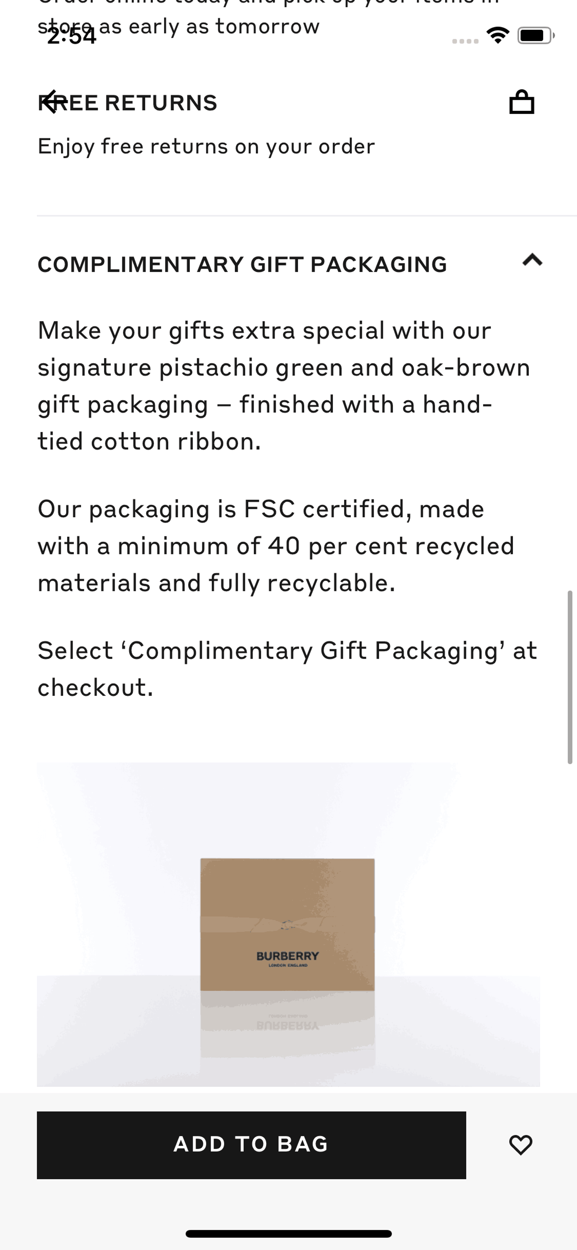 Burberry iOS Shopping interface screenshot 23