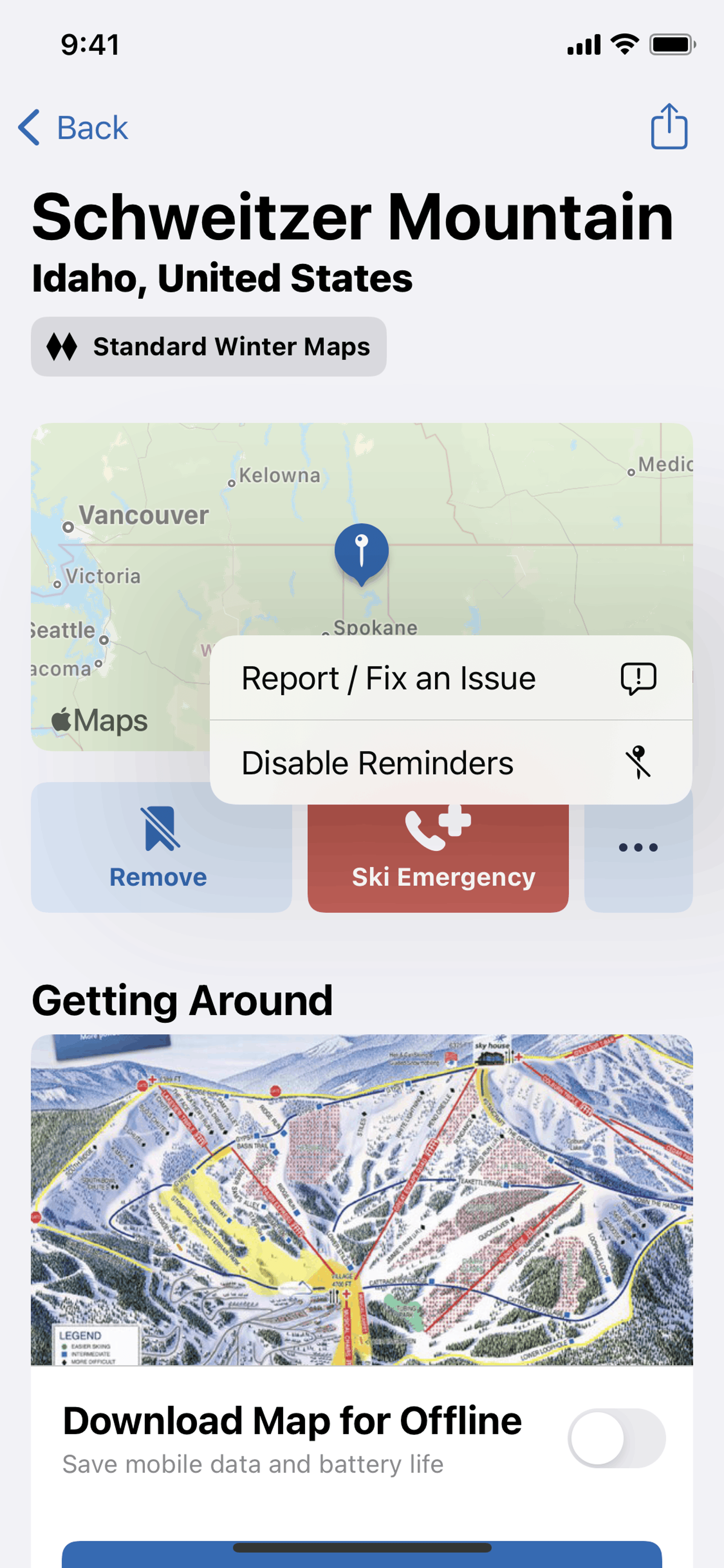 Slopes iOS Sports interface screenshot 2