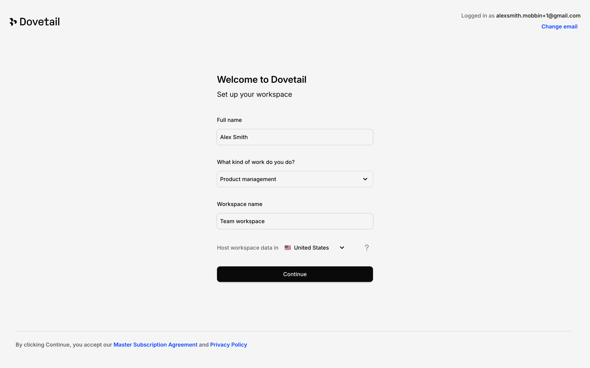 Dovetail Web Business interface screenshot 21