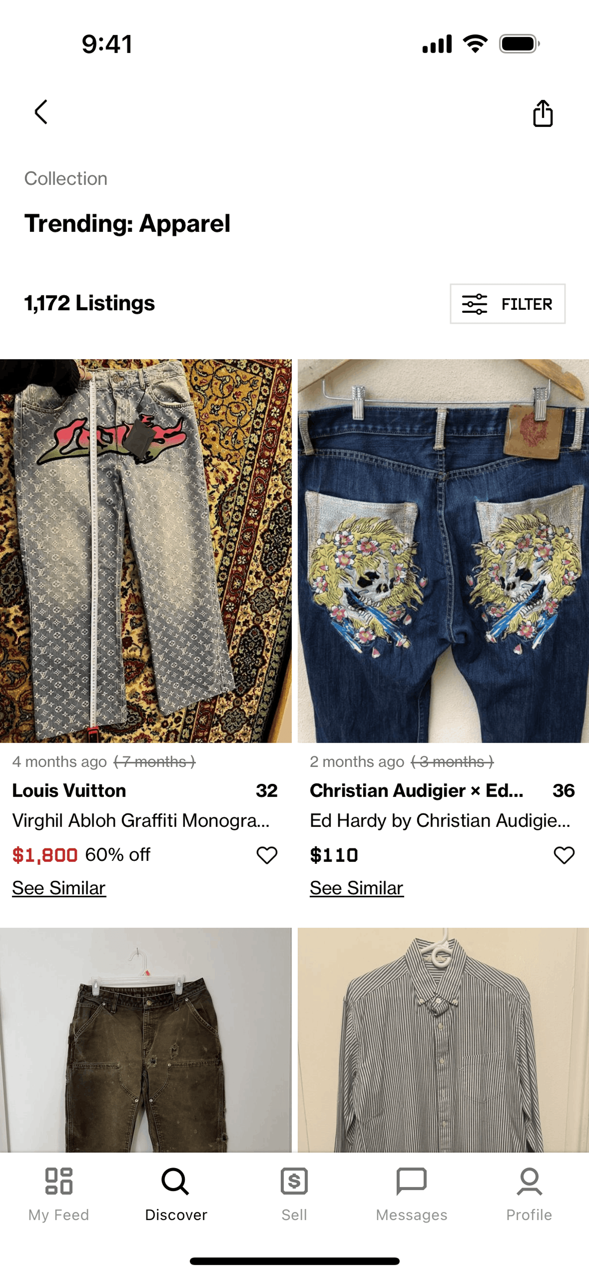 Grailed iOS Shopping interface screenshot 5