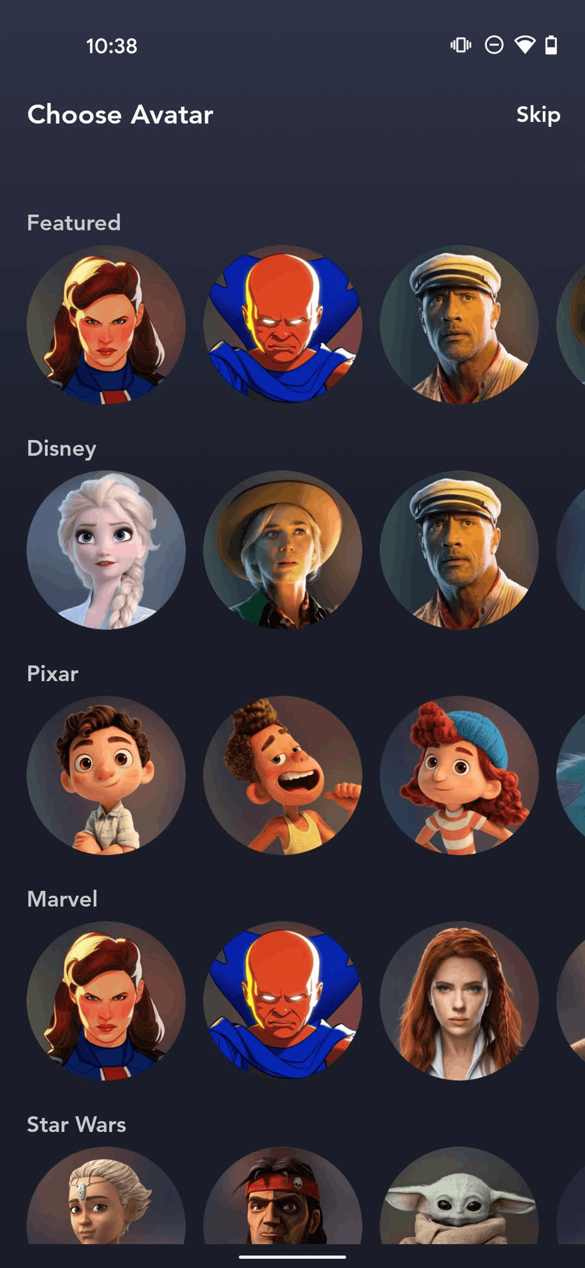 Disney+ Android Entertainment interface screenshot 16