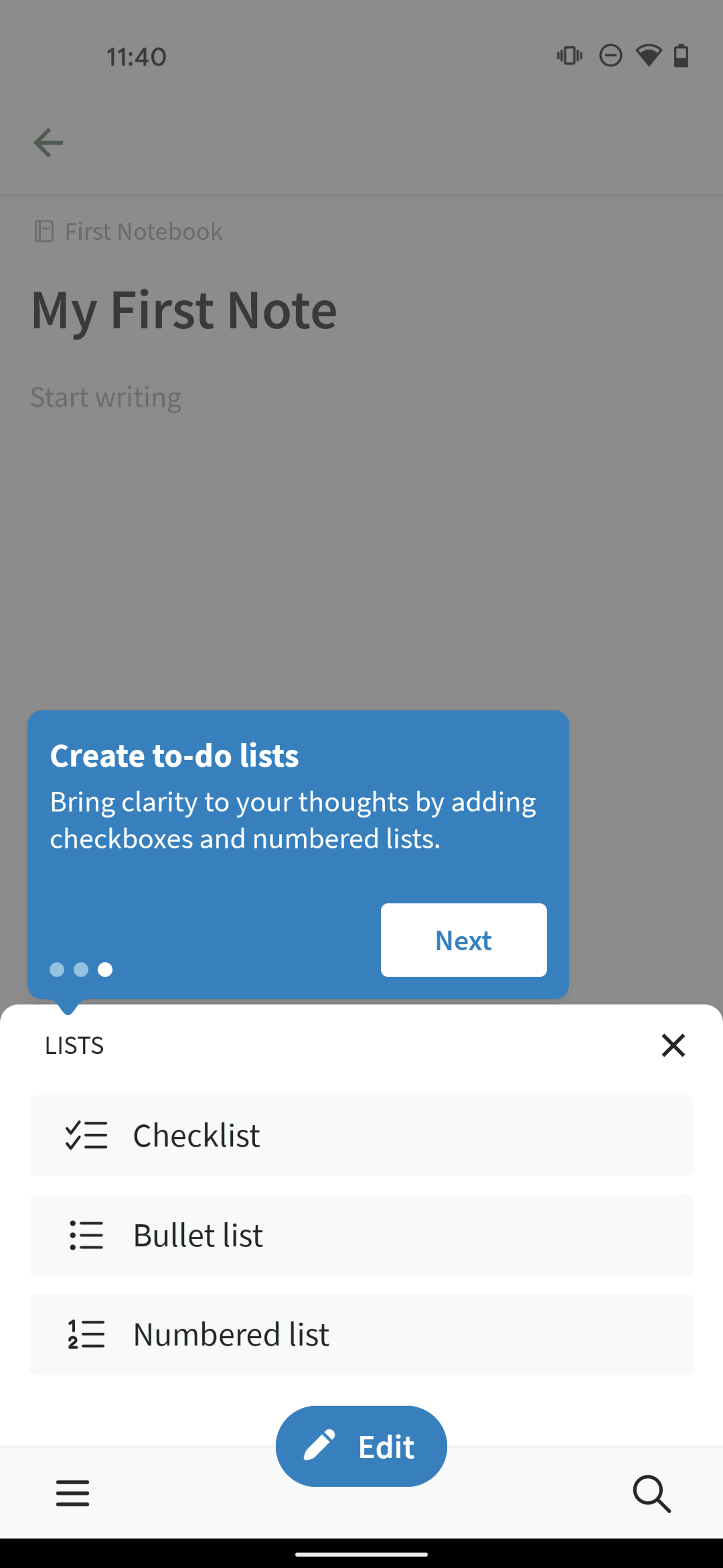 Evernote Android Productivity interface screenshot 18