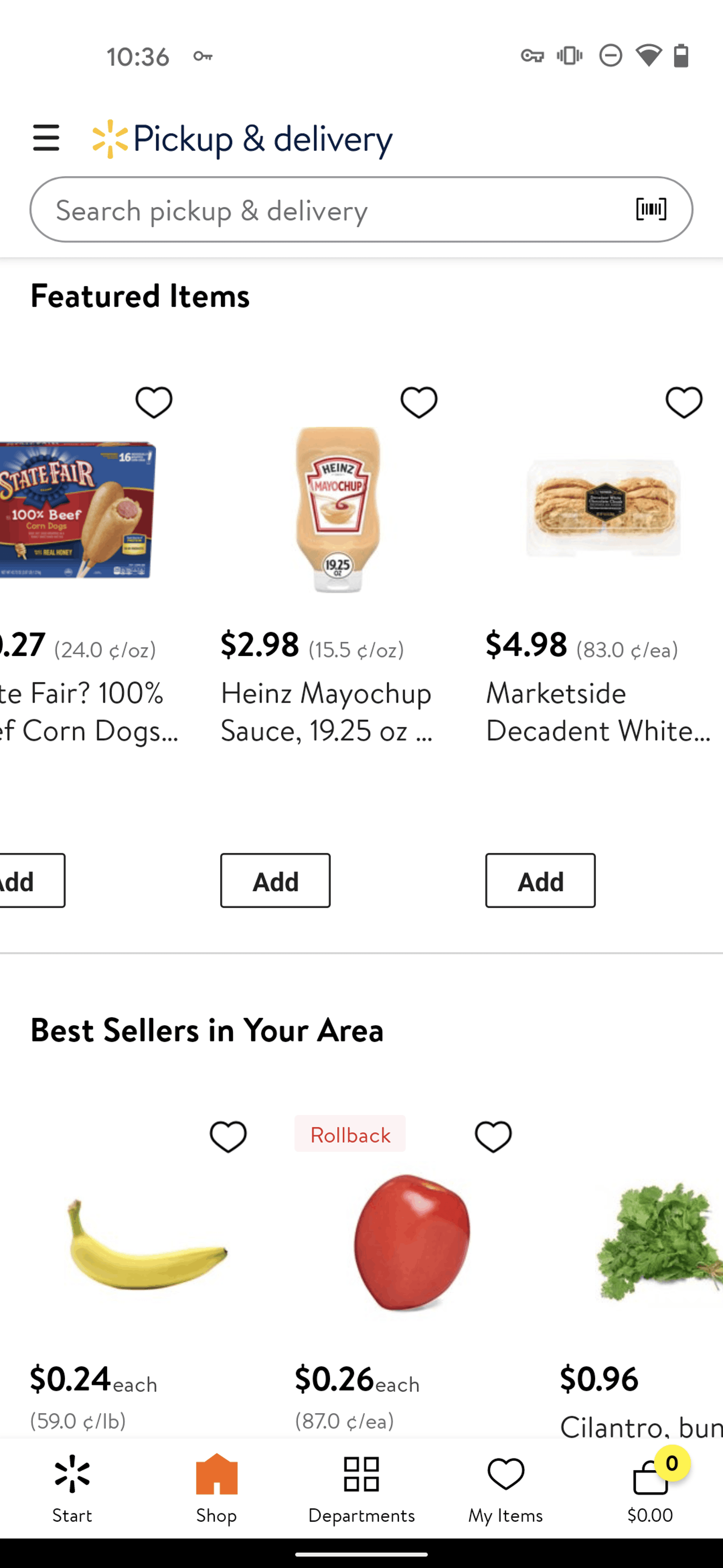 Walmart Android Shopping interface screenshot 10