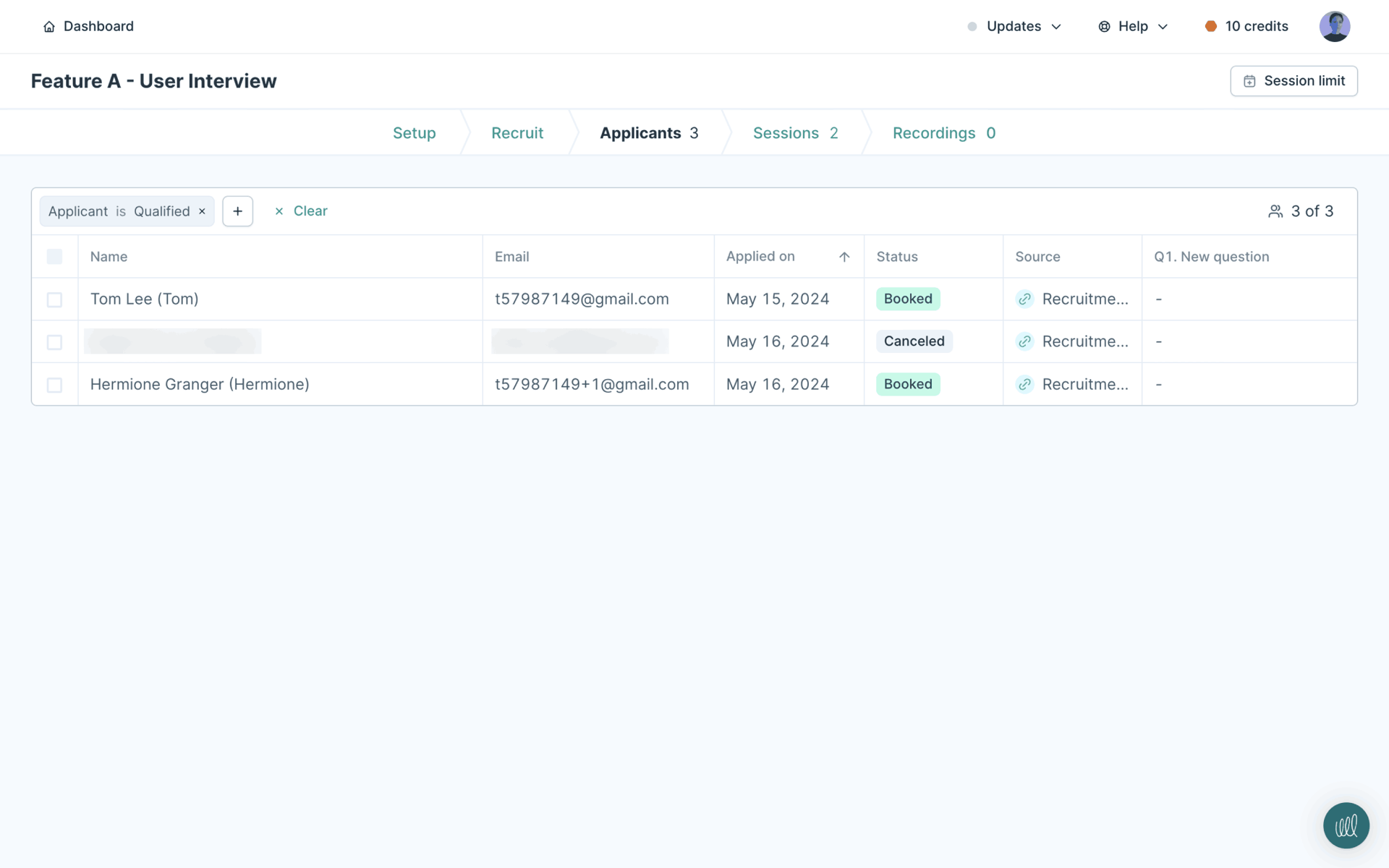 Lyssna Web Business interface screenshot 2