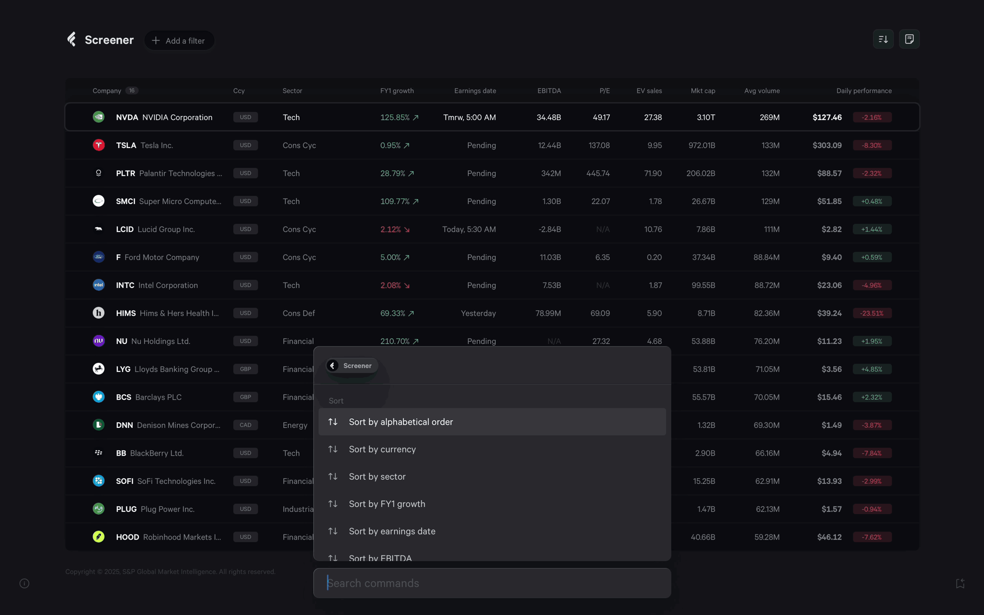 Fey Web Finance interface screenshot 4