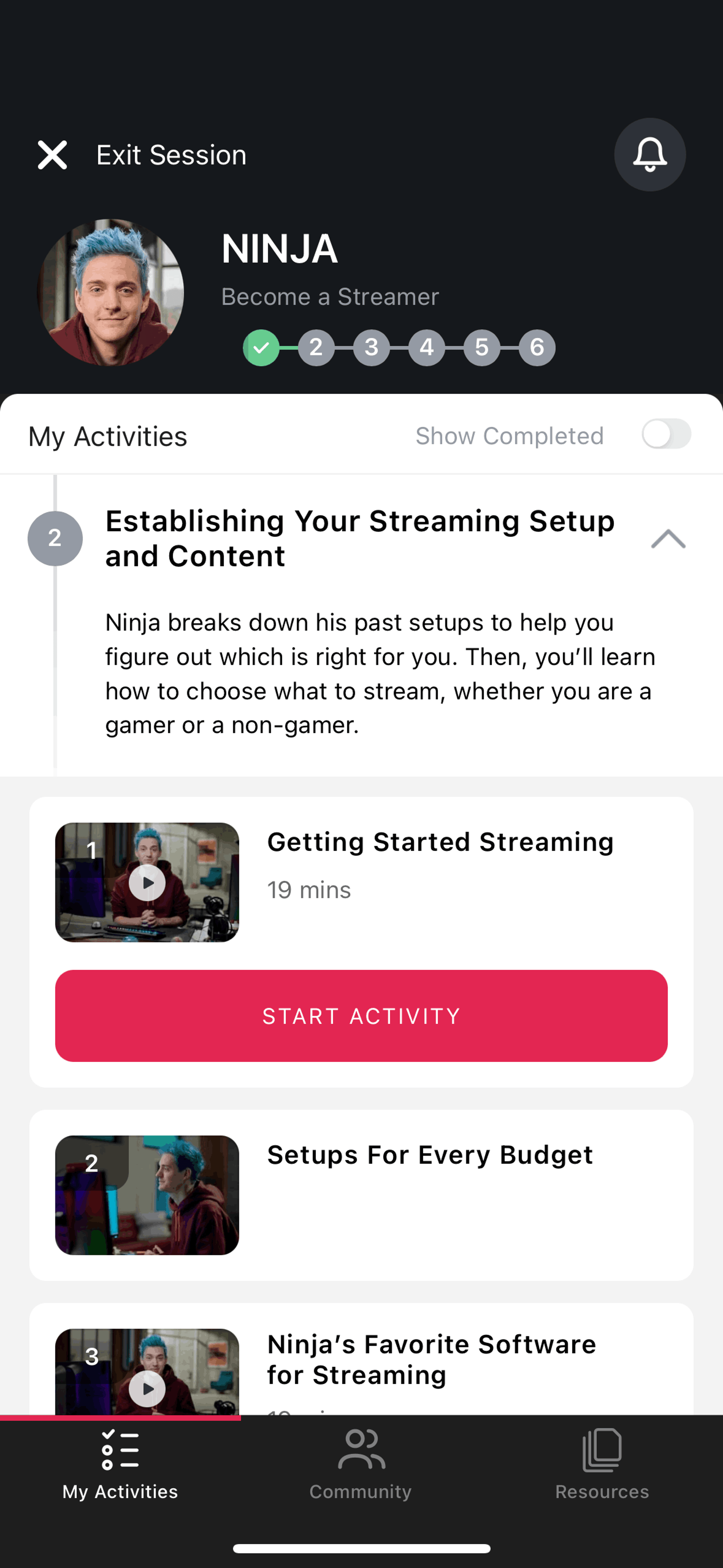 MasterClass iOS Education interface screenshot 5