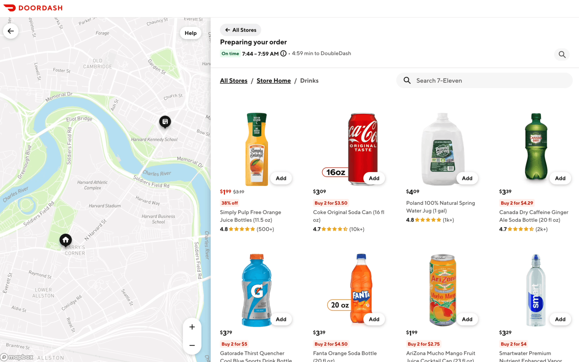 DoorDash Web Shopping interface screenshot 15
