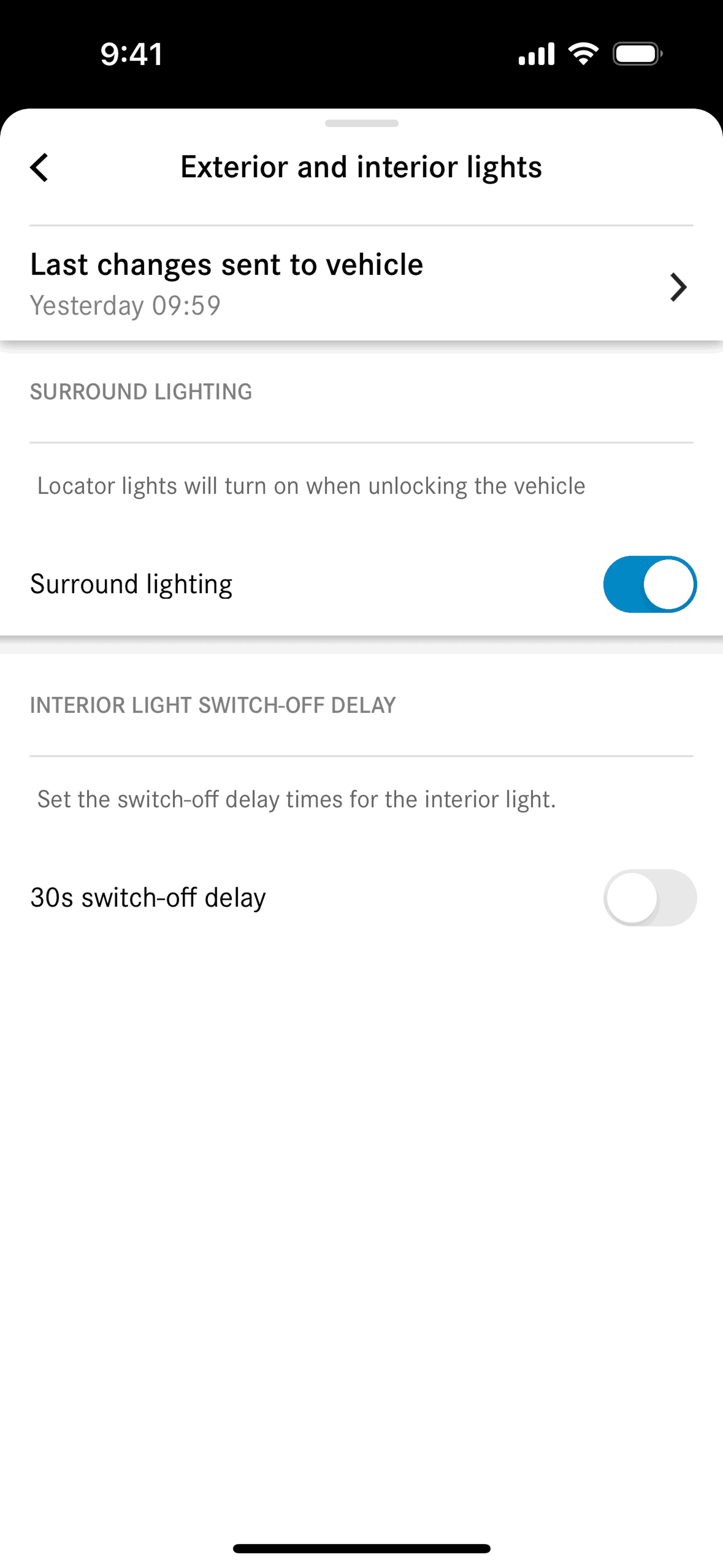 Mercedes-Benz iOS Travel & Transportation interface screenshot 7