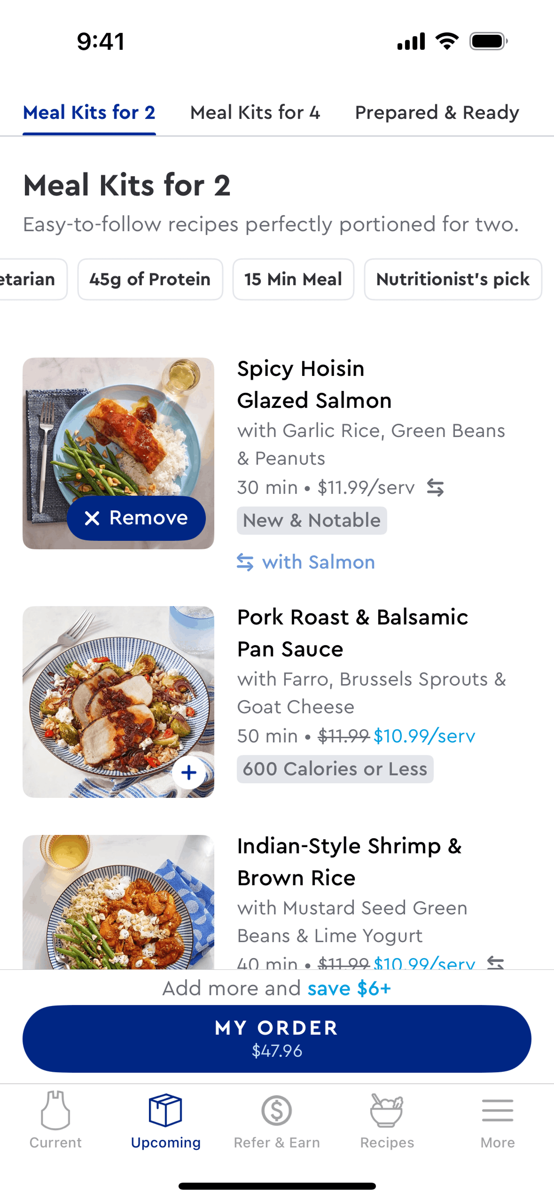 Blue Apron iOS Shopping interface screenshot 22
