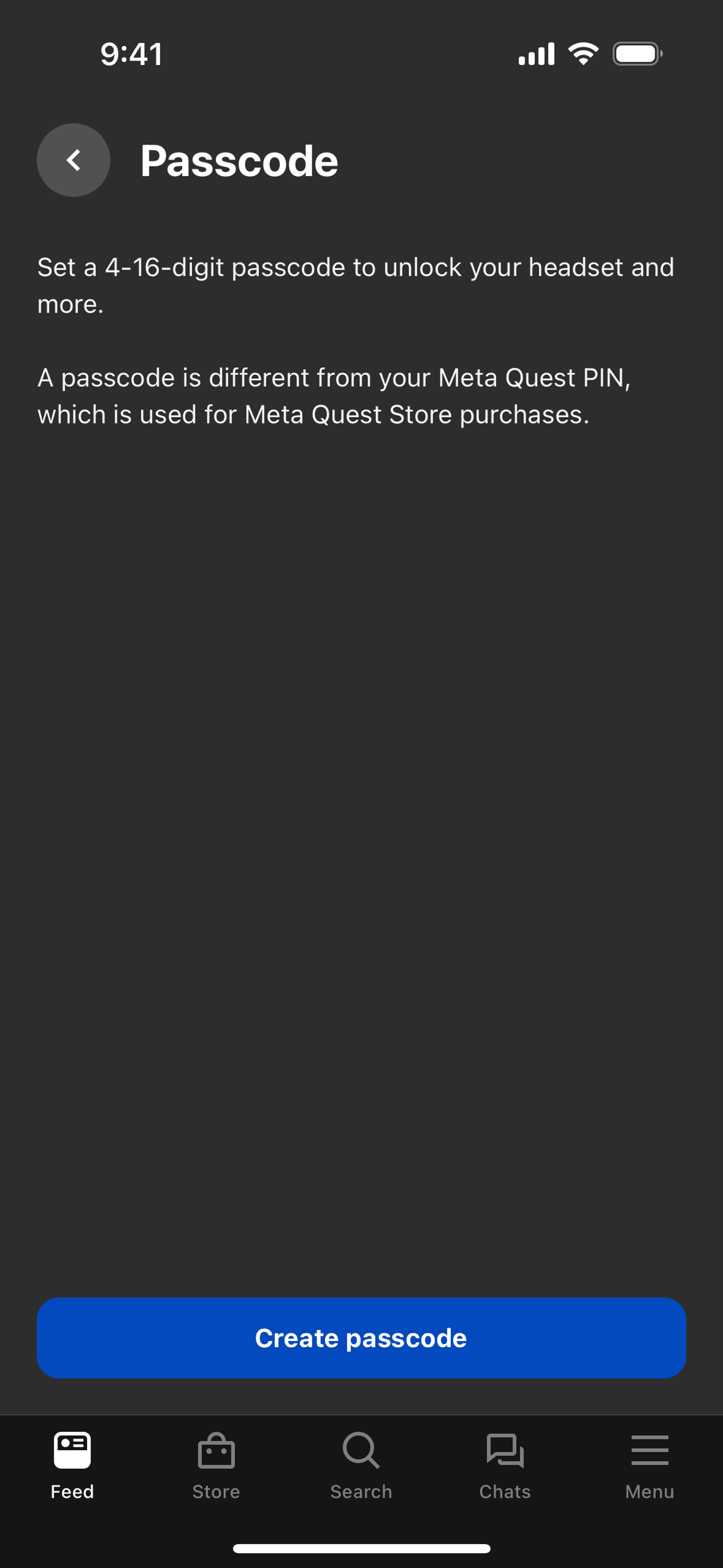 Meta Quest iOS Entertainment interface screenshot 7