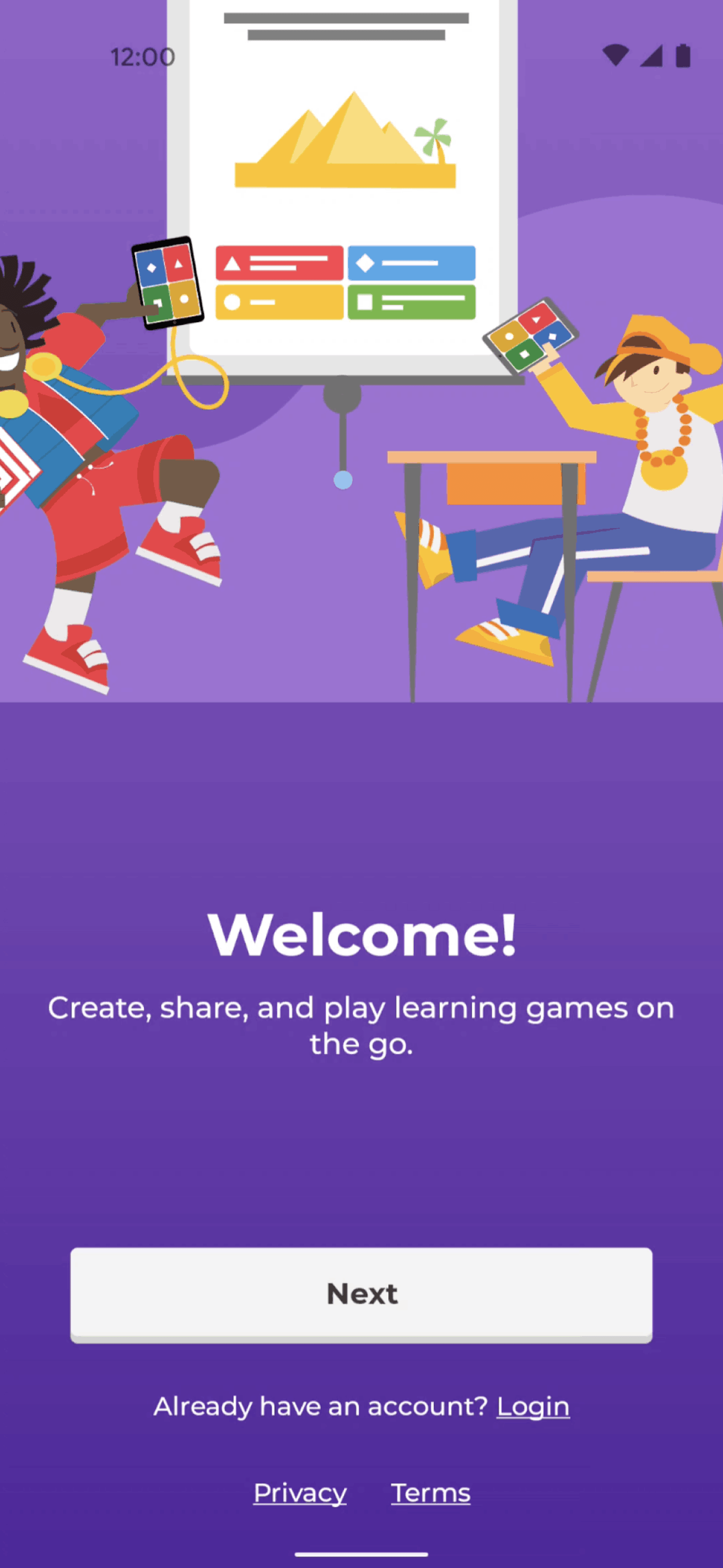 Kahoot! Android Education interface screenshot 2