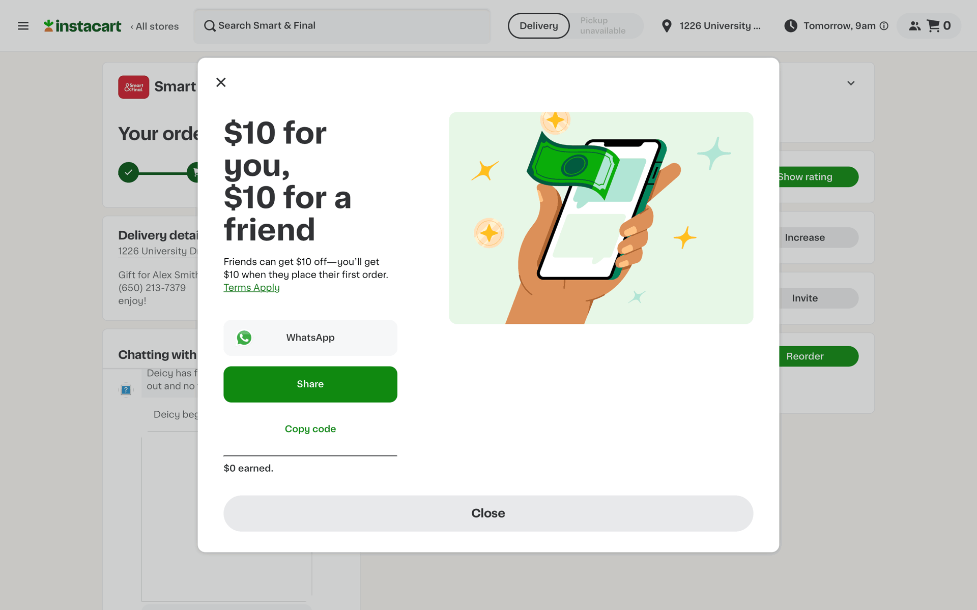 Instacart Web Shopping interface screenshot 8