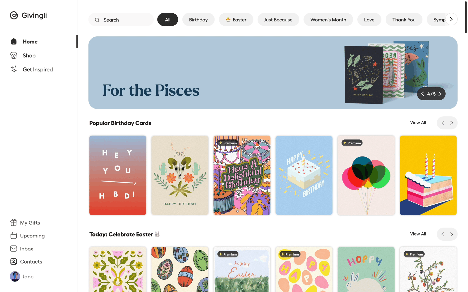 Givingli Web Lifestyle interface screenshot 16