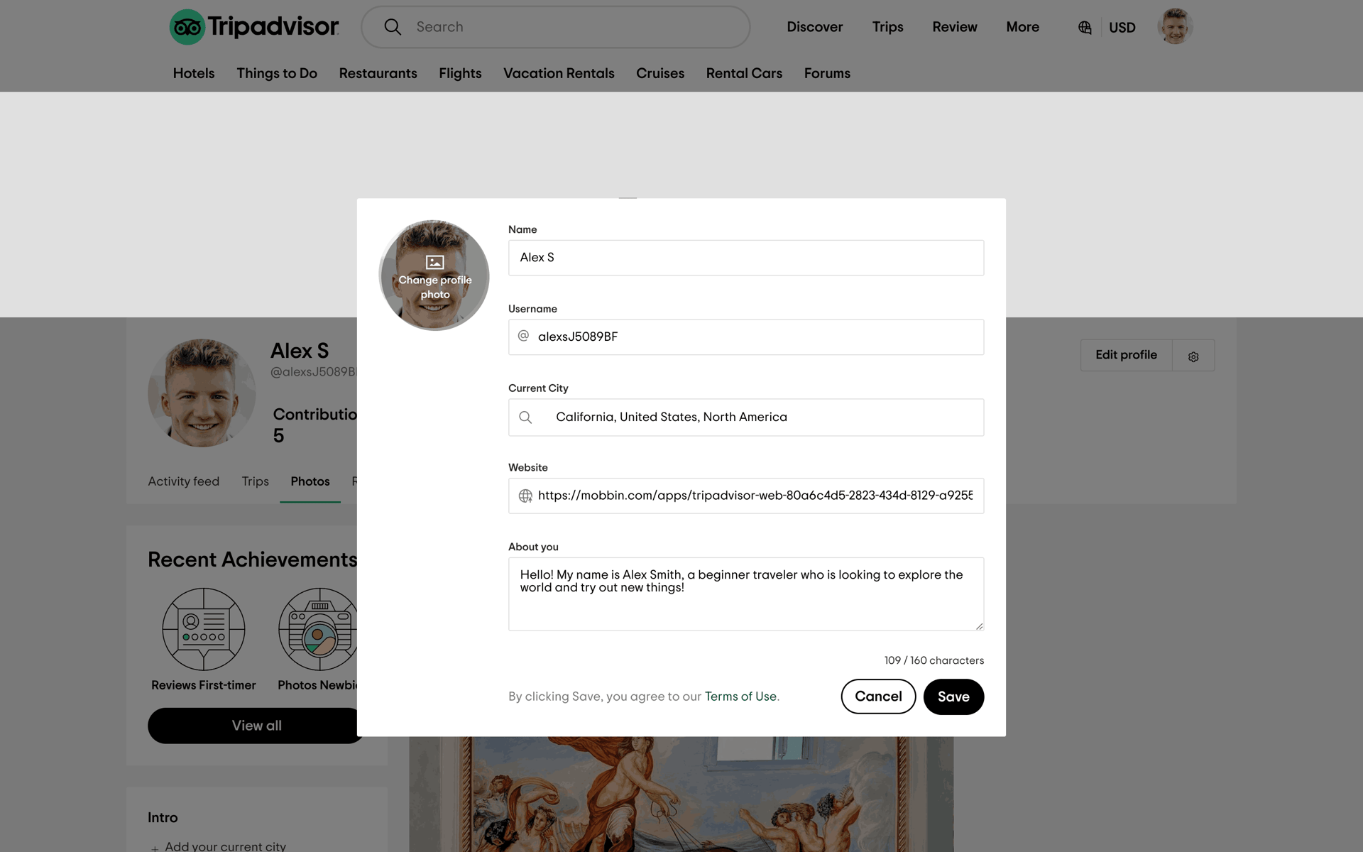 Tripadvisor Web Travel & Transportation interface screenshot 4
