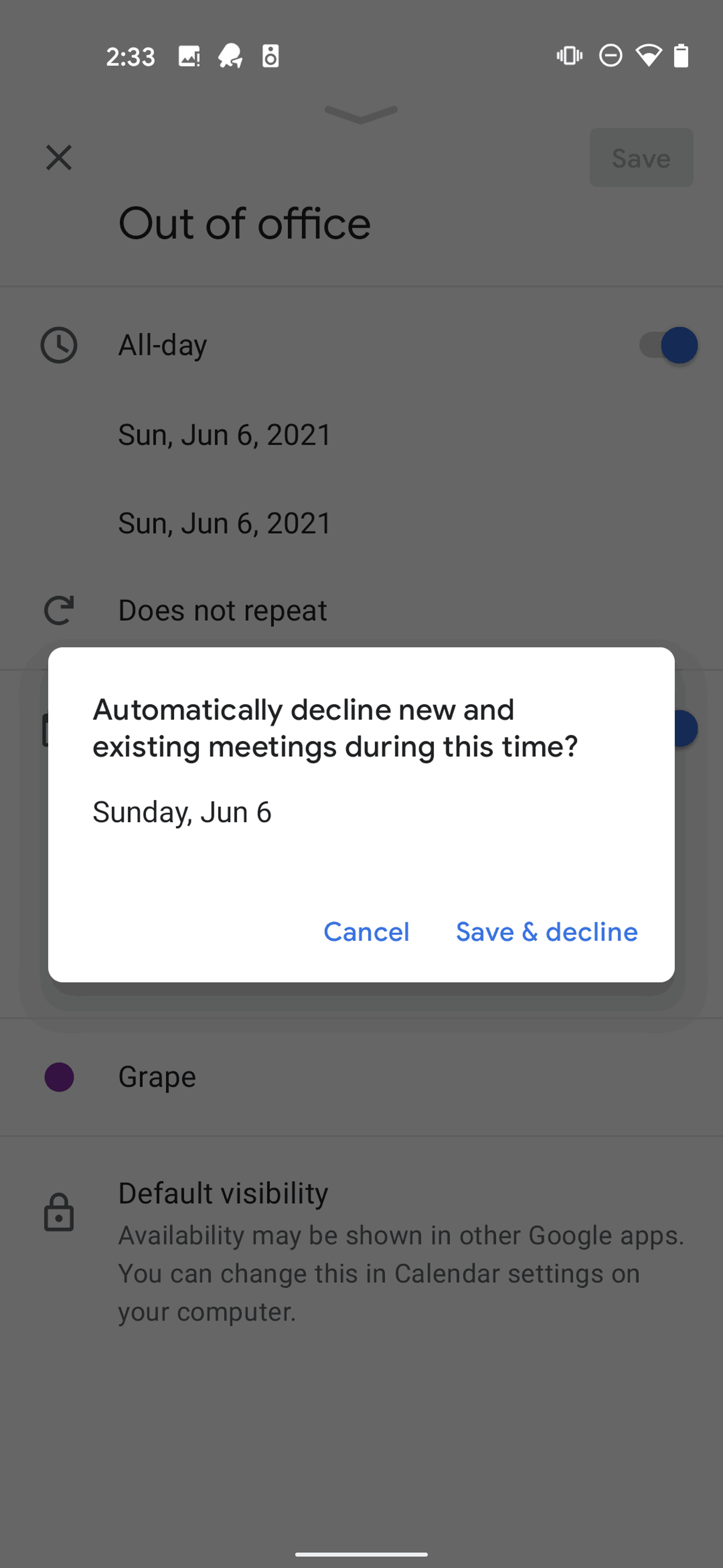 Google Calendar Android Productivity interface screenshot 10