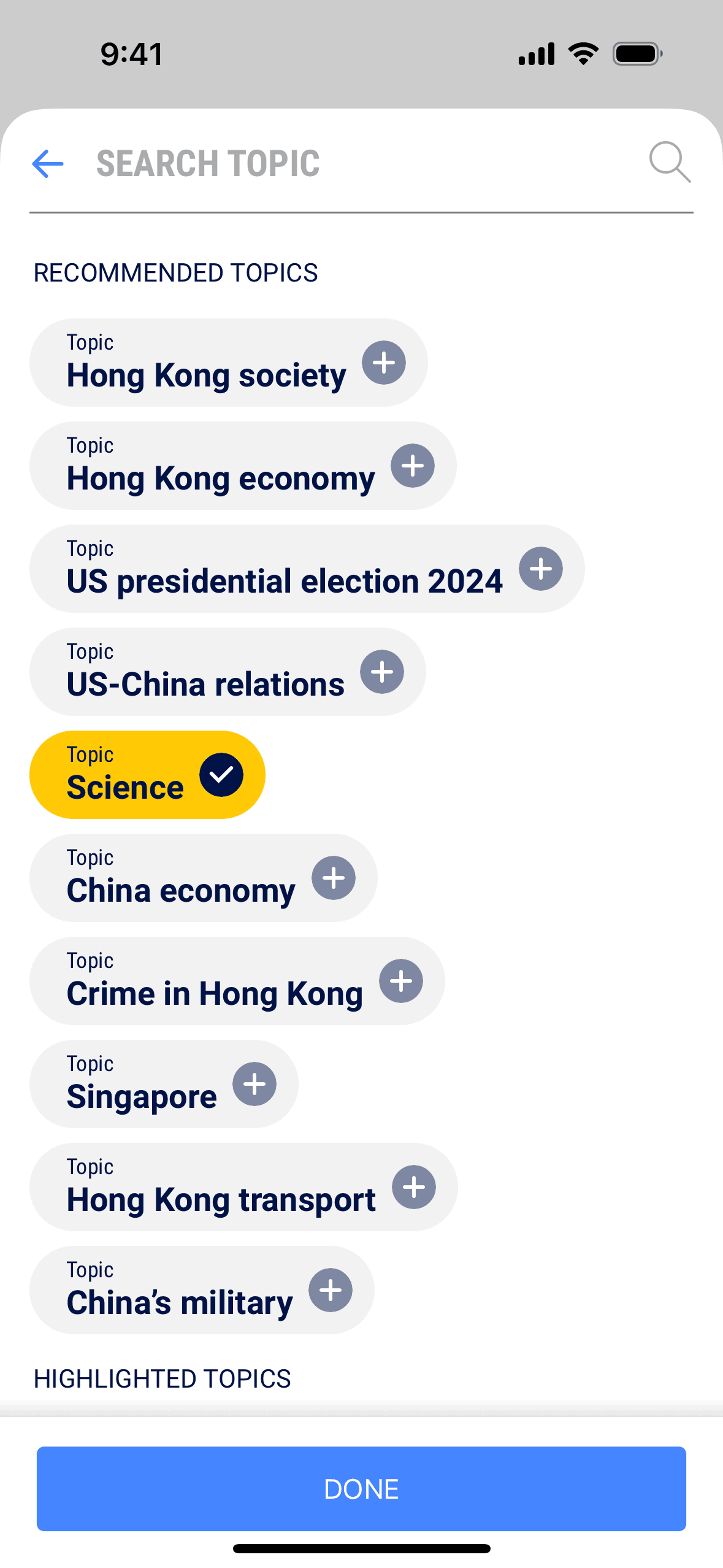 South China Morning Post iOS News interface screenshot 20