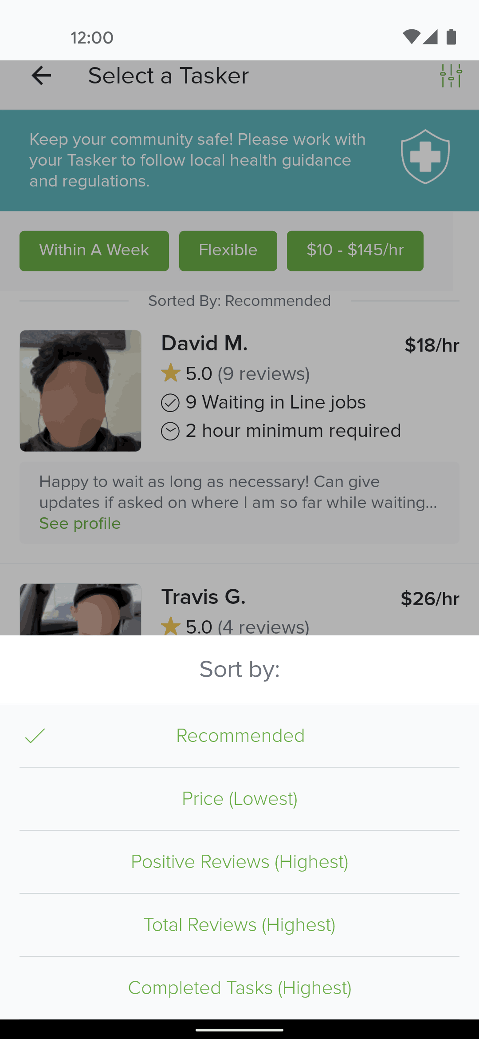 TaskRabbit Android Lifestyle interface screenshot 23
