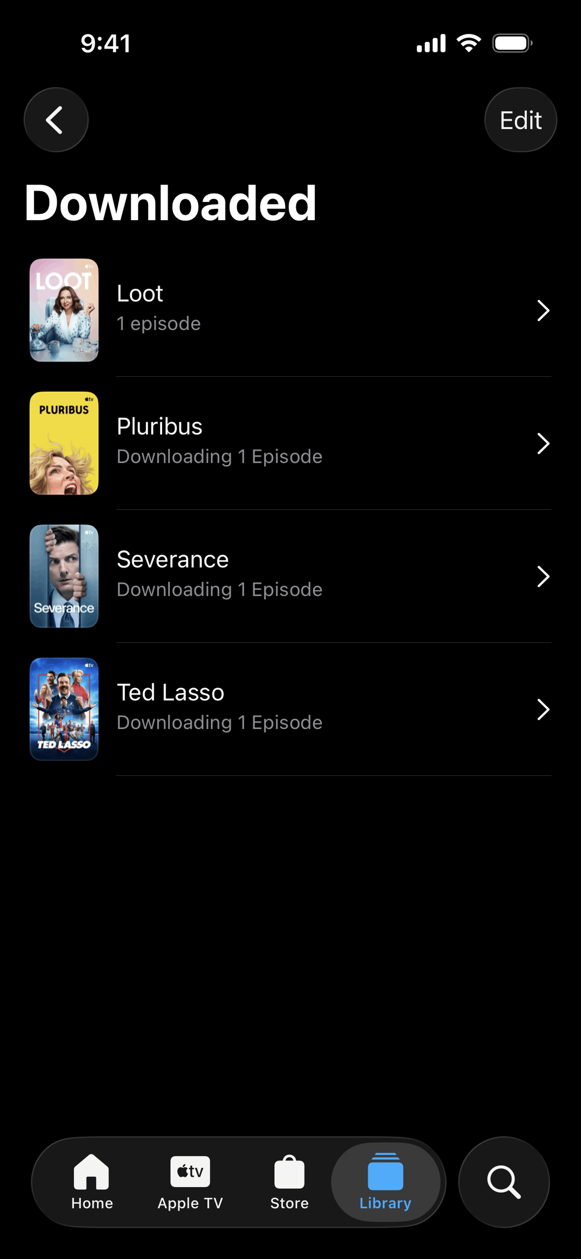Apple TV iOS Entertainment interface screenshot 10