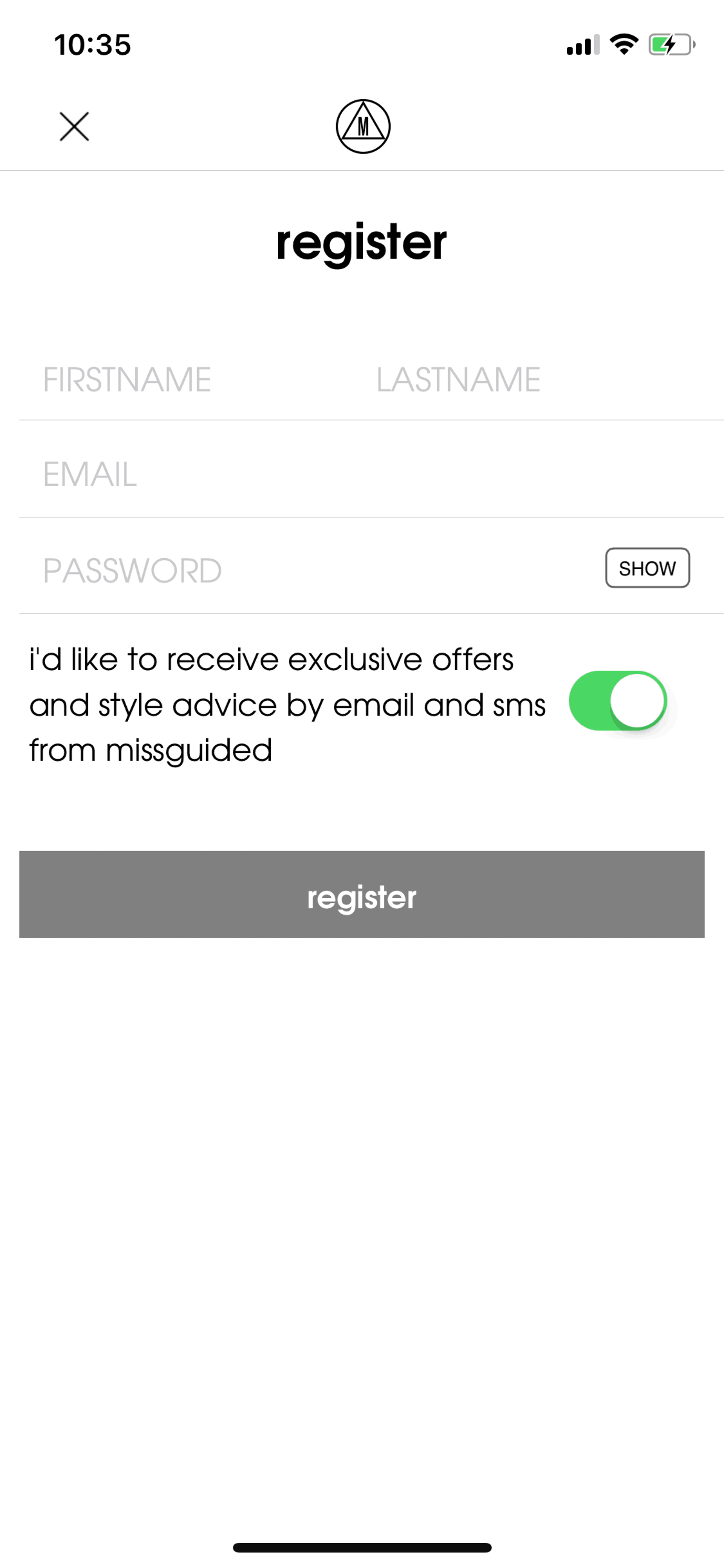 Missguided iOS Shopping interface screenshot 5
