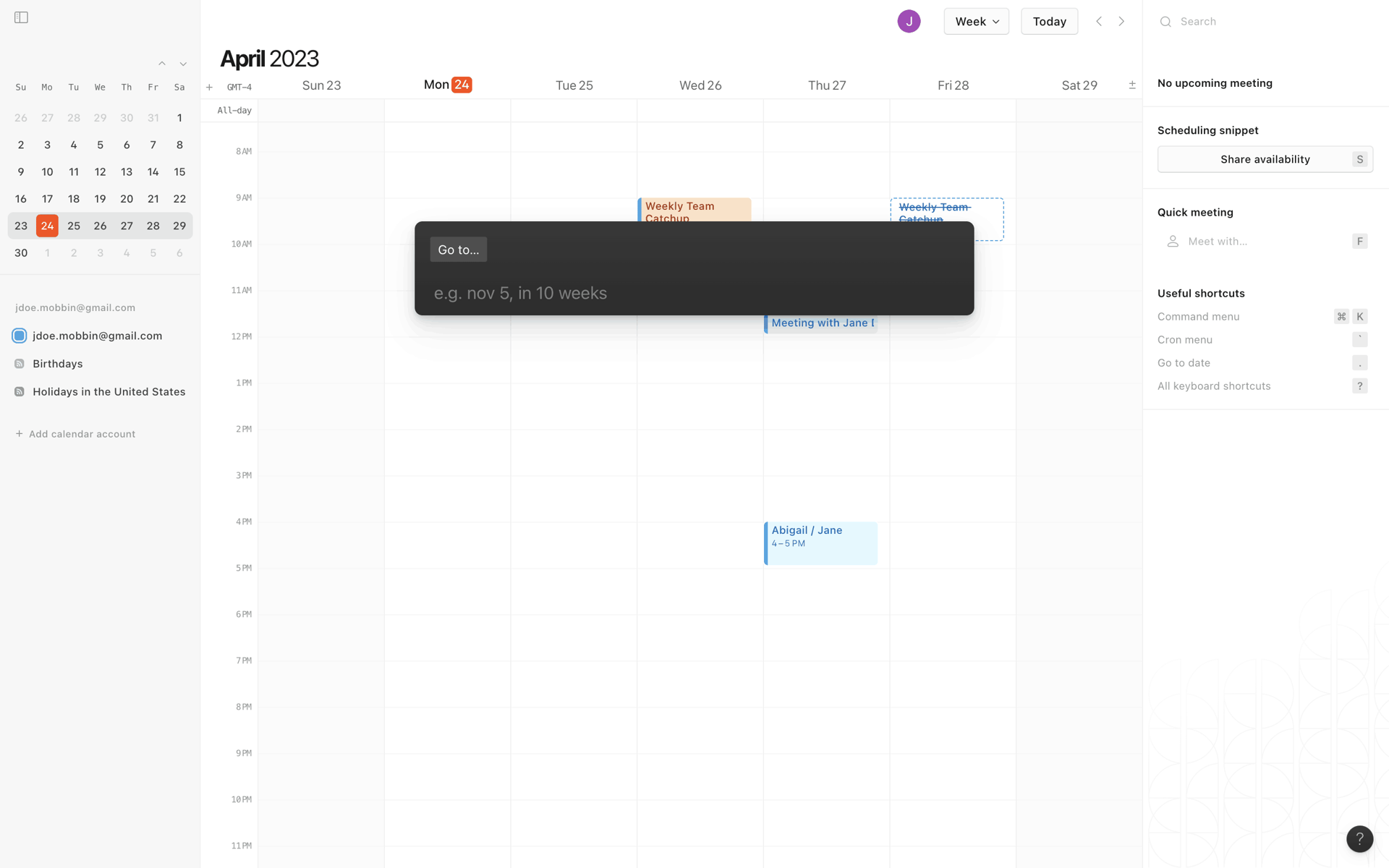 Cron Calendar Web Productivity interface screenshot 17