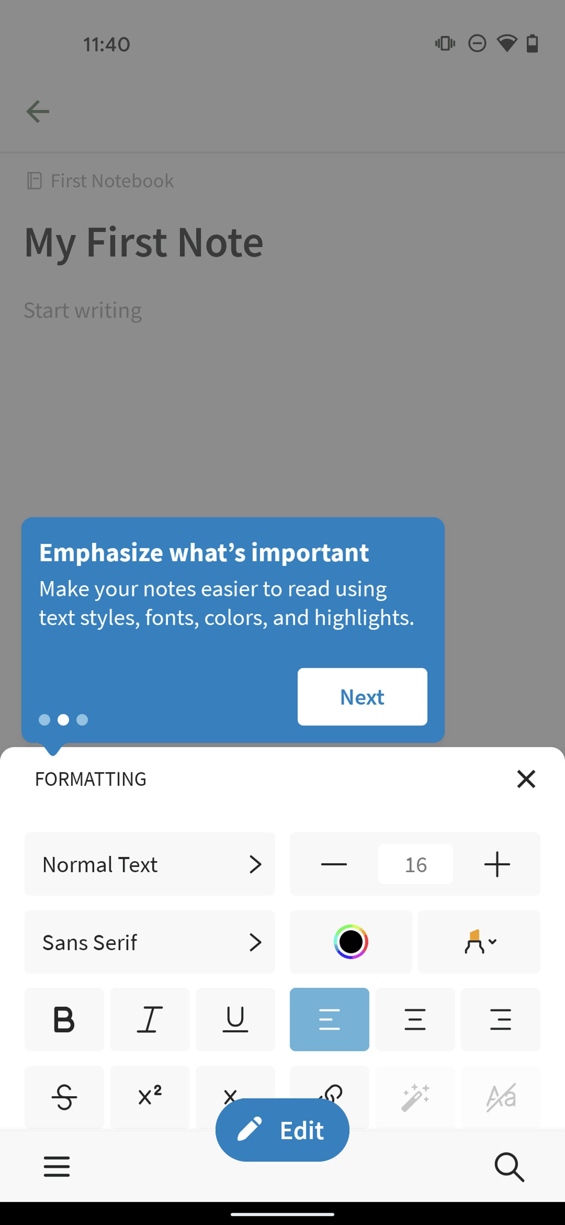 Evernote Android Productivity interface screenshot 17