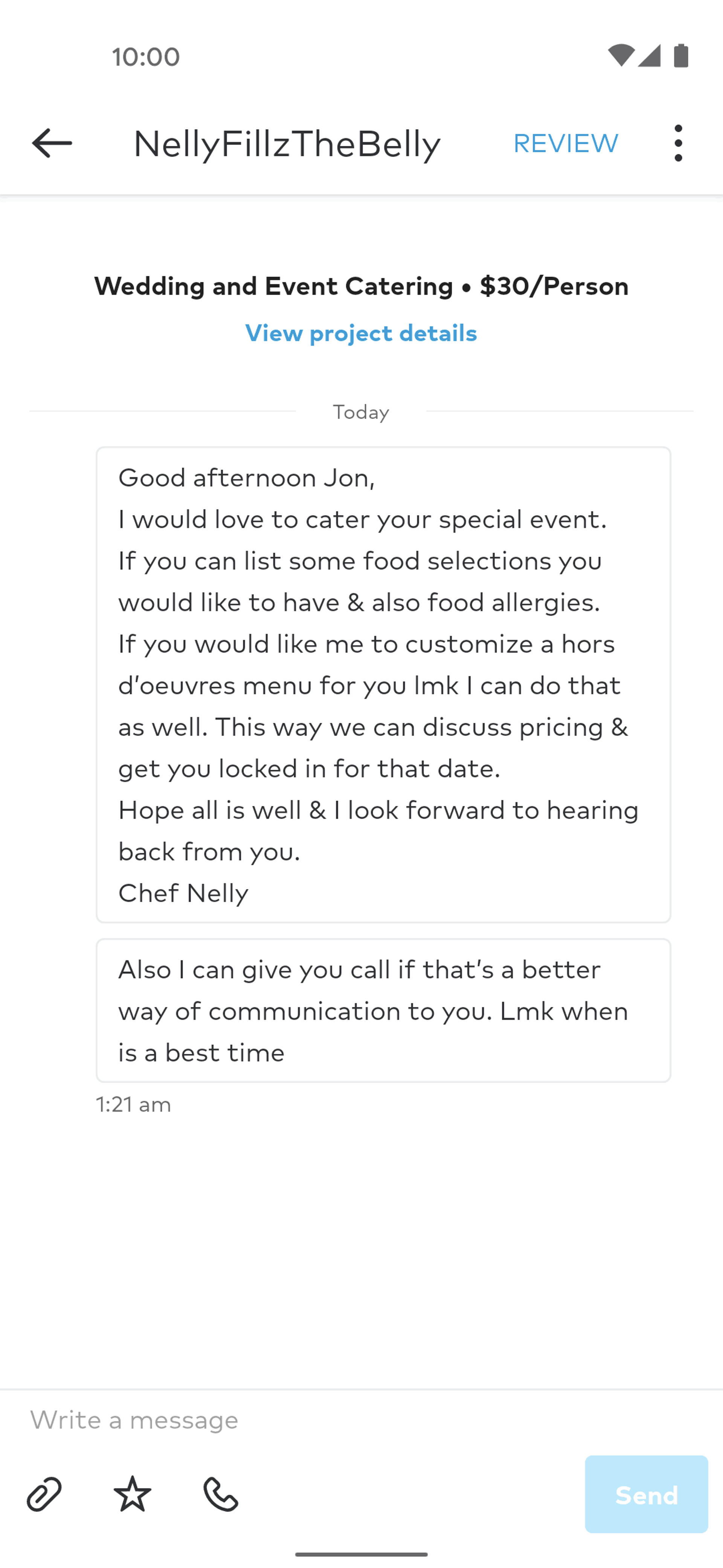 Thumbtack Android Lifestyle interface screenshot 21
