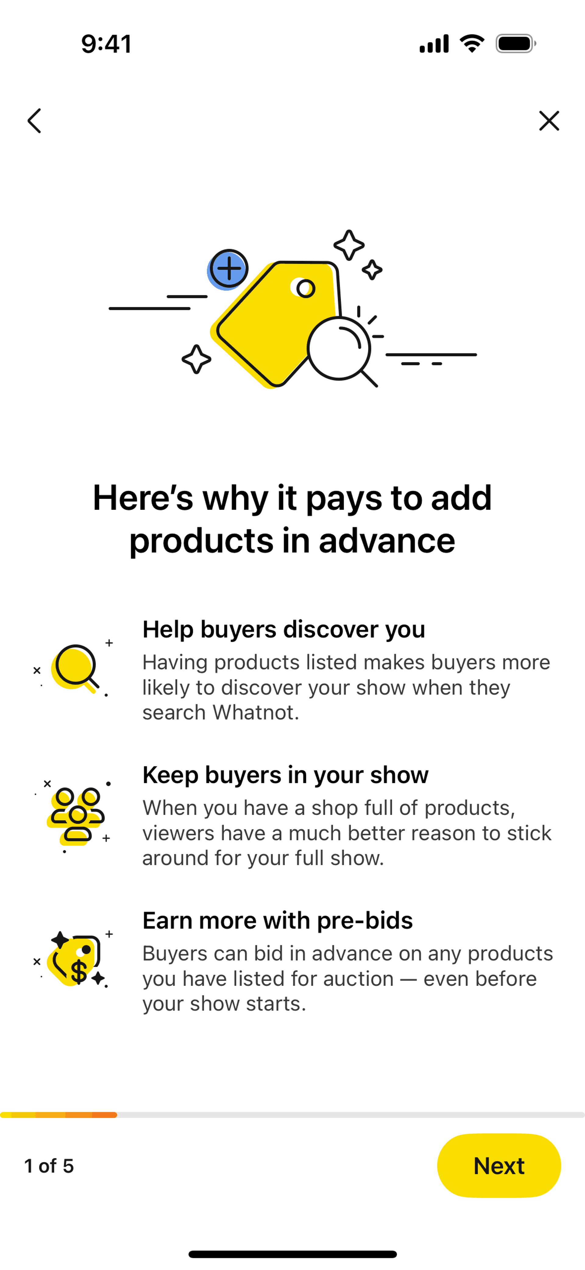 Whatnot iOS Shopping interface screenshot 4