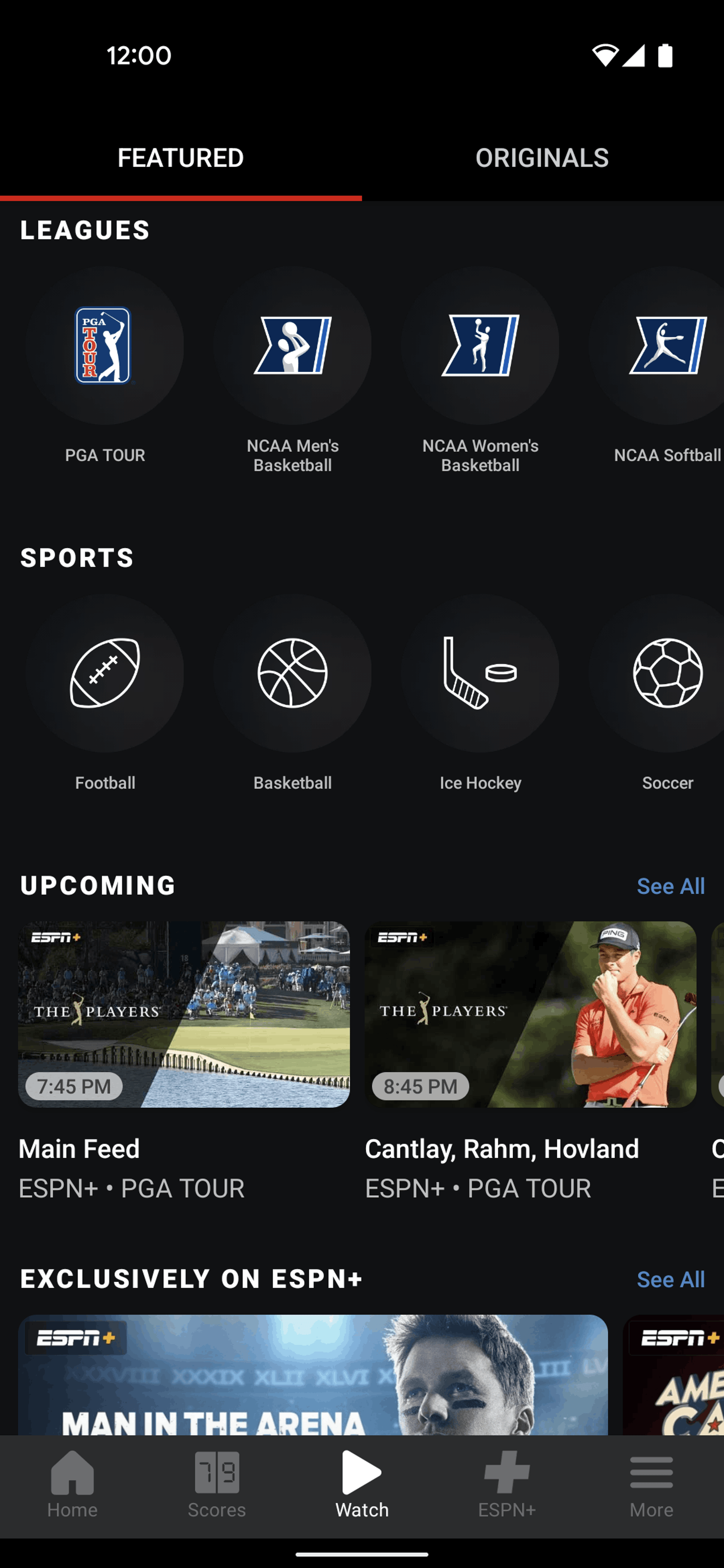 ESPN Android Sports interface screenshot 15