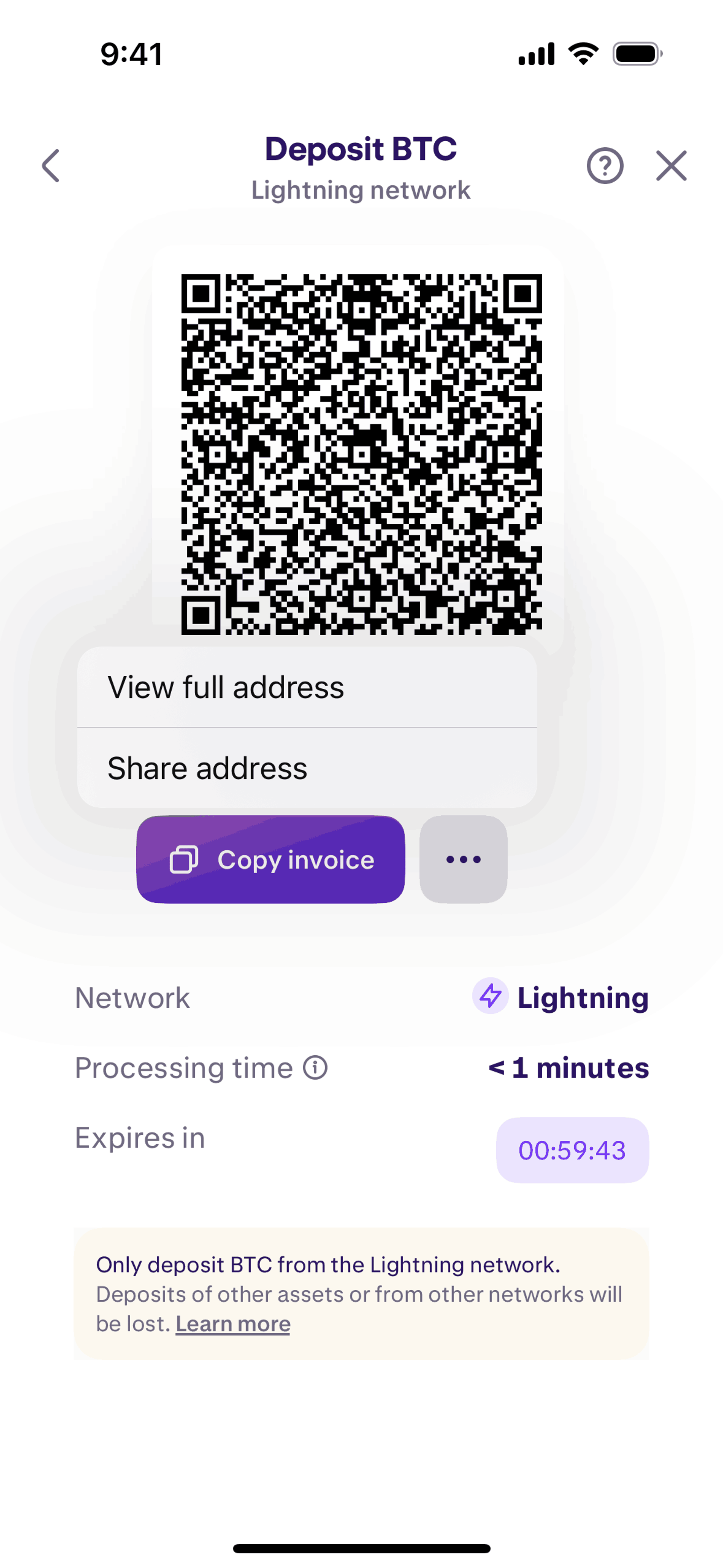 Kraken iOS Finance interface screenshot 5