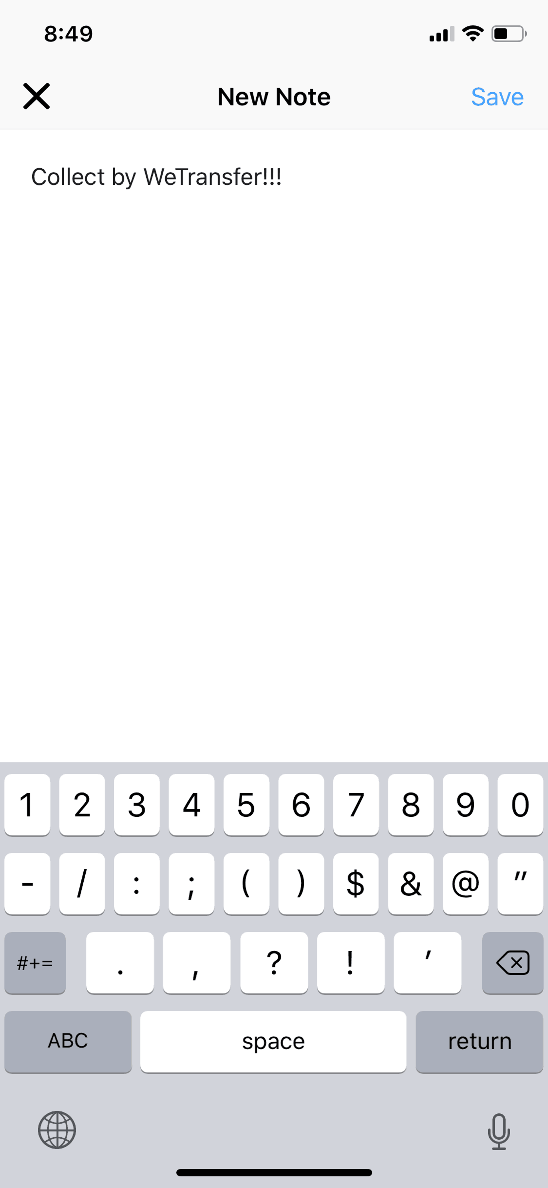 Collect iOS Productivity interface screenshot 16