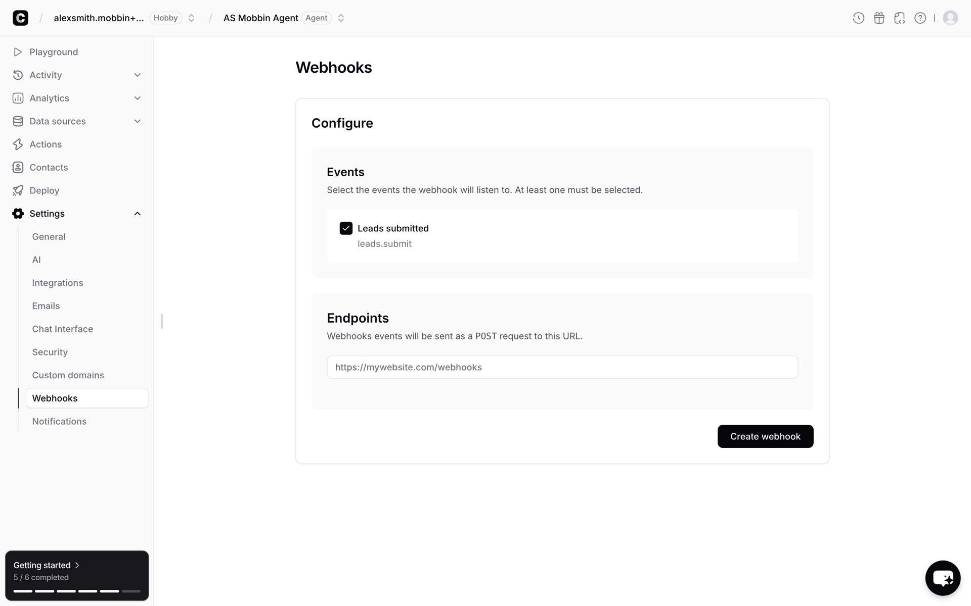 Chatbase Web Business interface screenshot 12