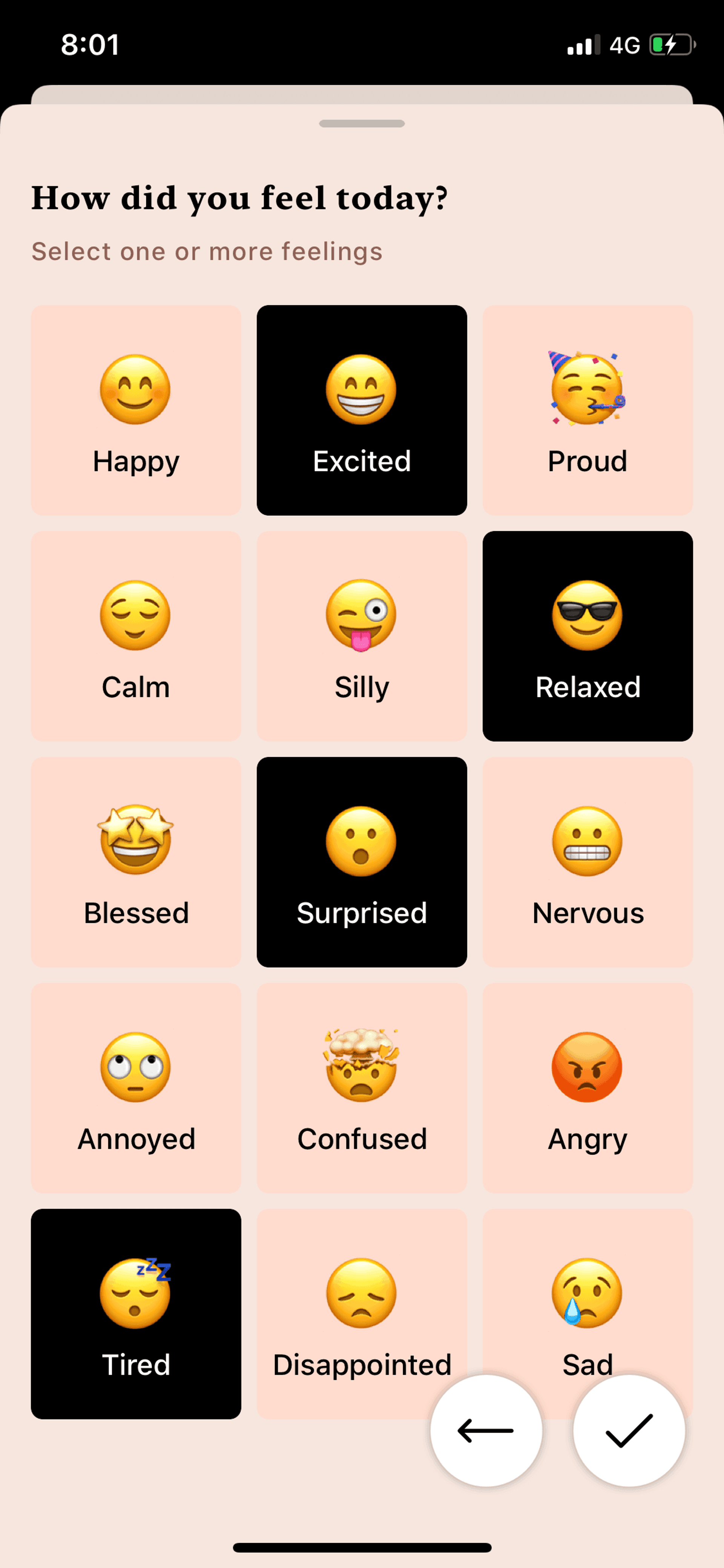 Tangerine iOS Health & Fitness interface screenshot 15